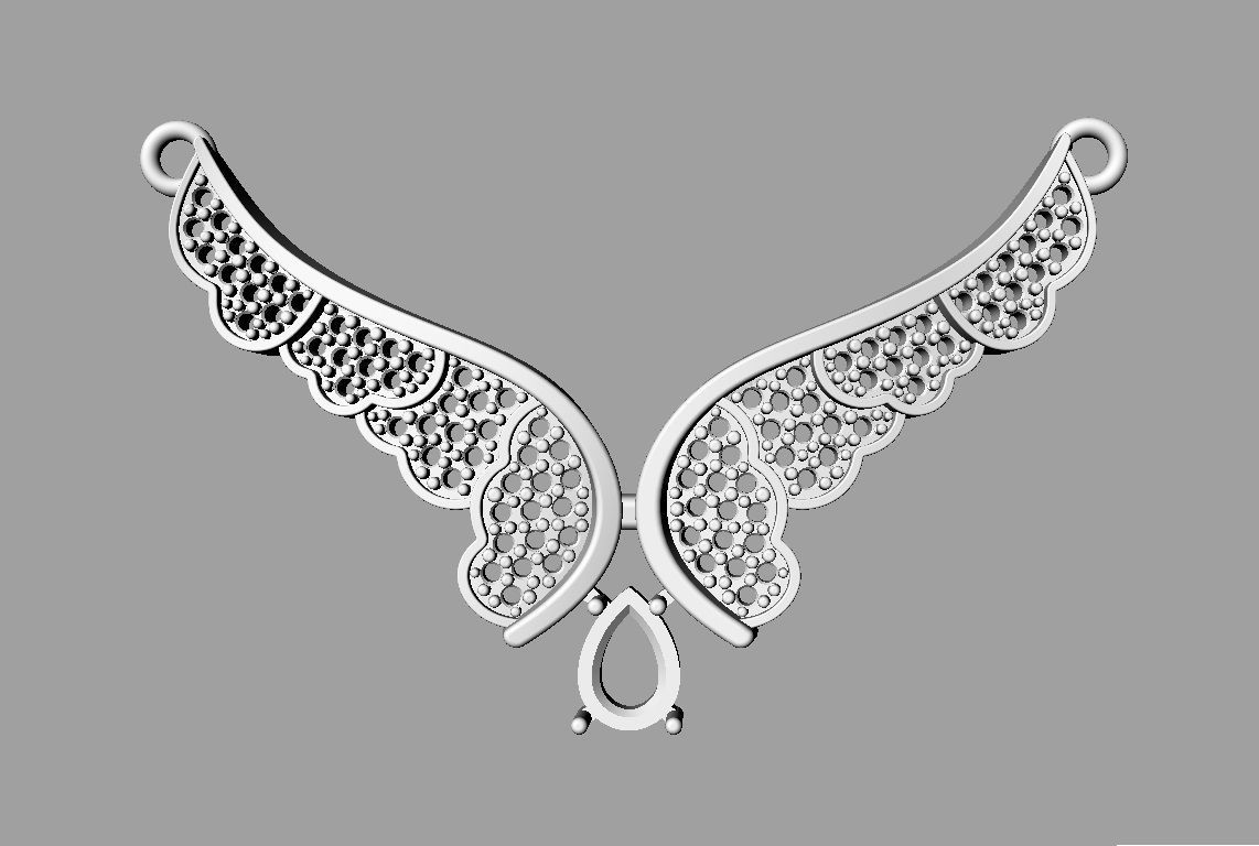 Diamond Wings Necklace 3D print model_18