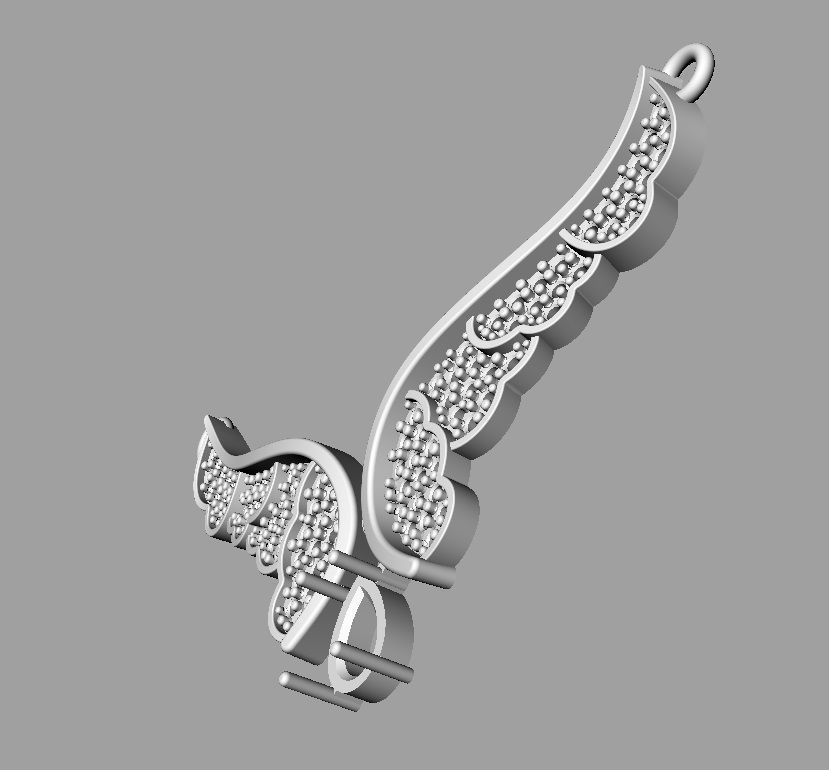 Diamond Wings Necklace 3D print model_20