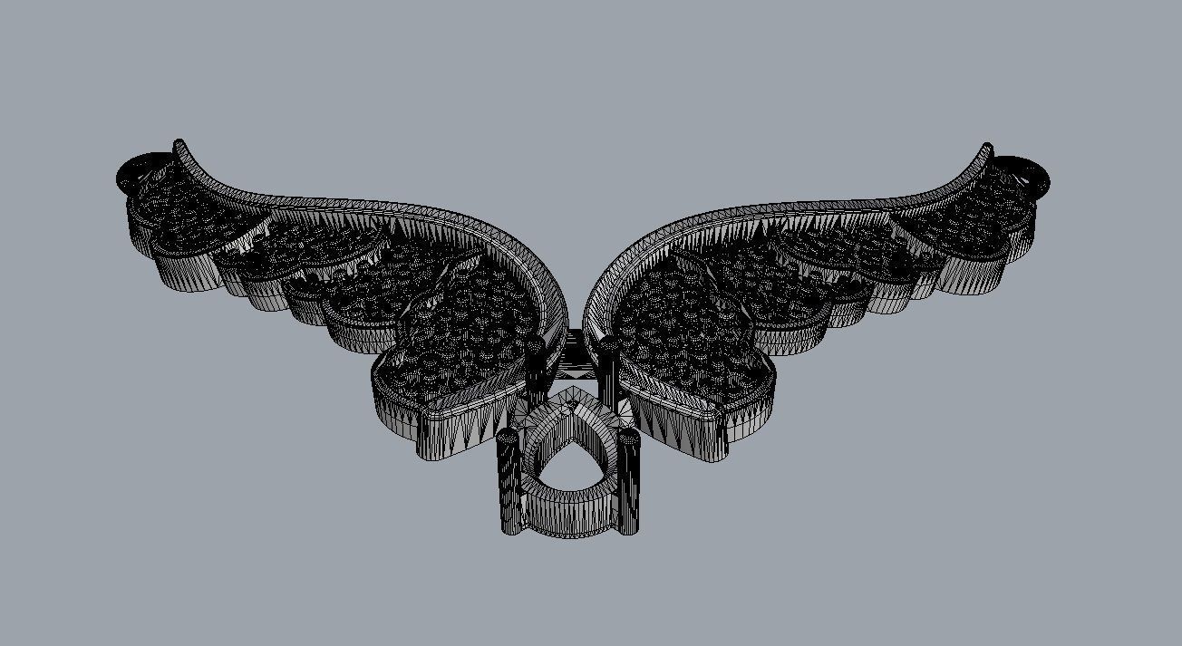 Diamond Wings Necklace 3D print model_16