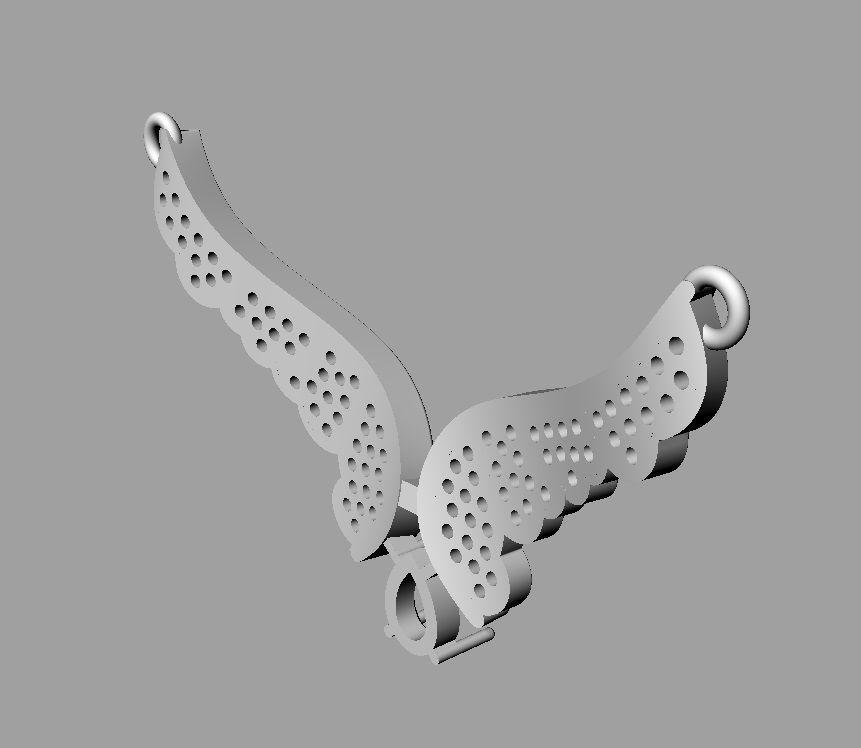 Diamond Wings Necklace 3D print model_21