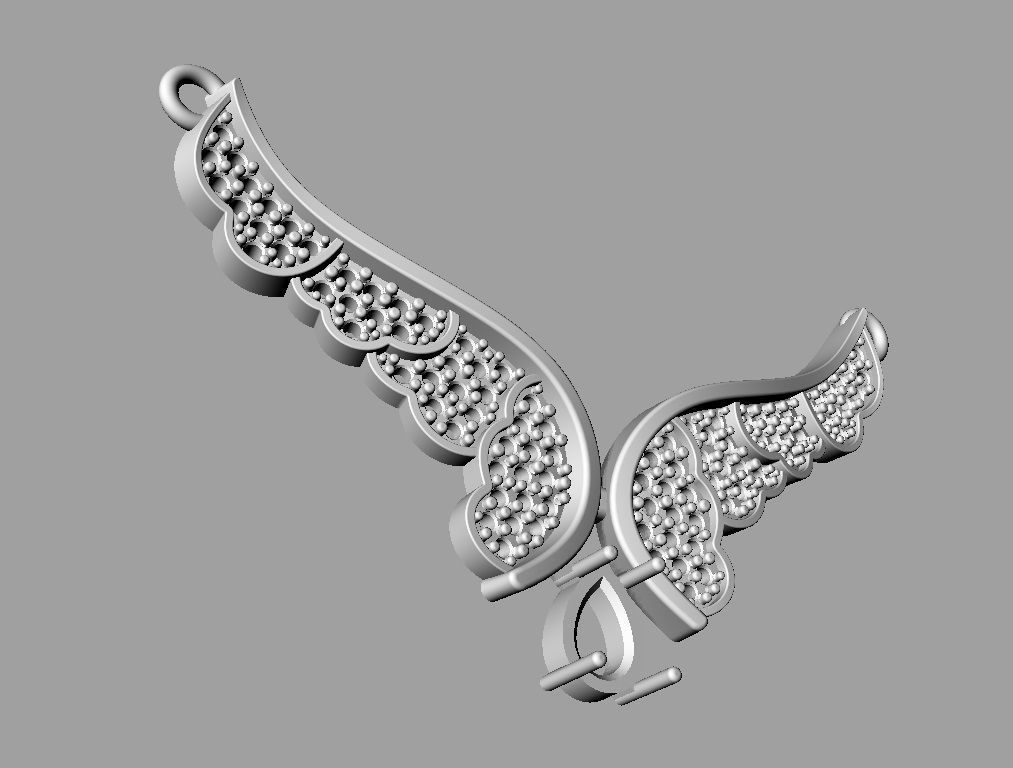 Diamond Wings Necklace 3D print model_17