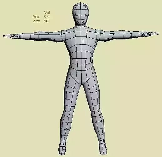 Character Basemesh Low-poly 3D model