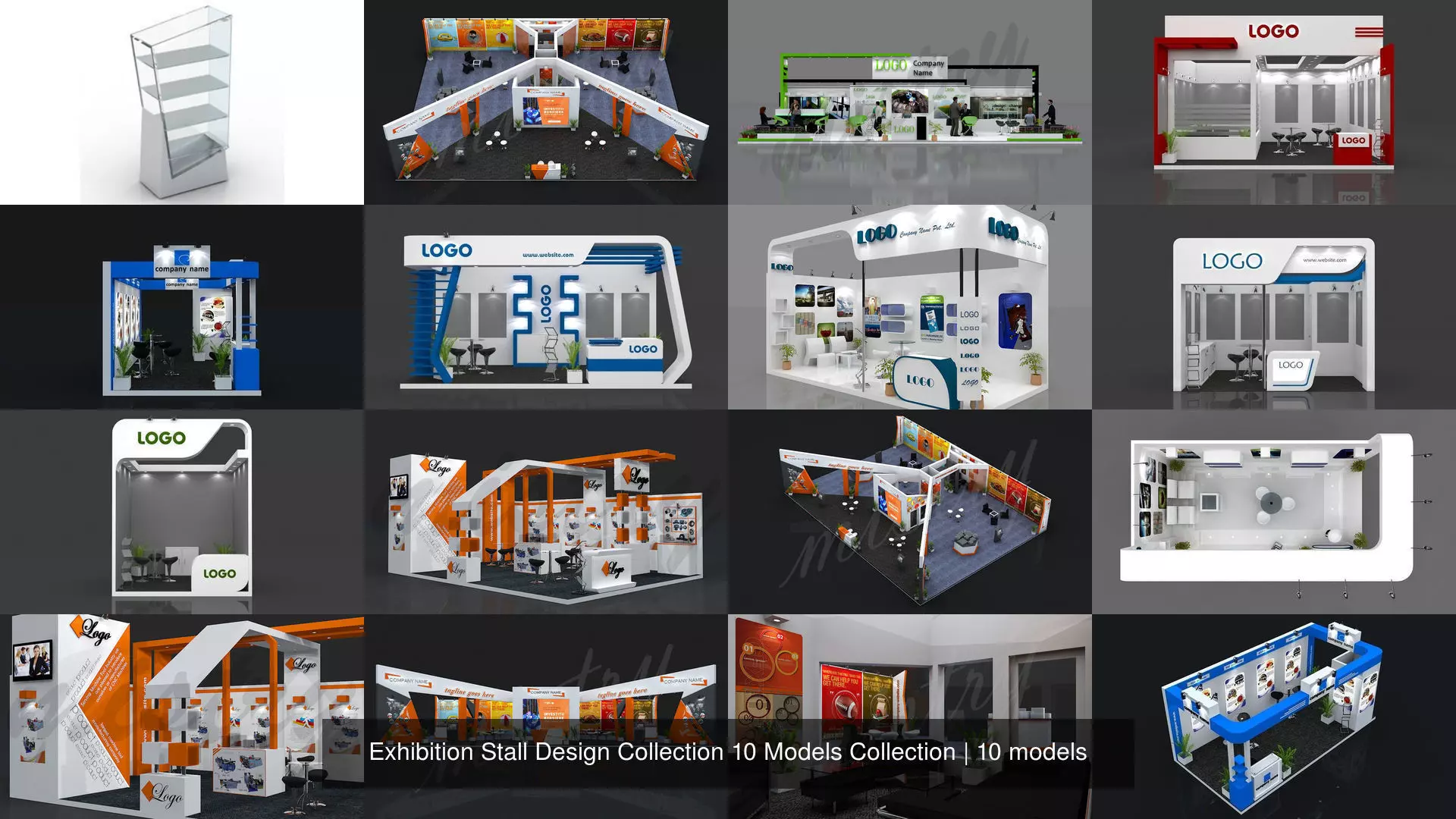 Exhibition Stall Design Collection 10 Models Collection _0
