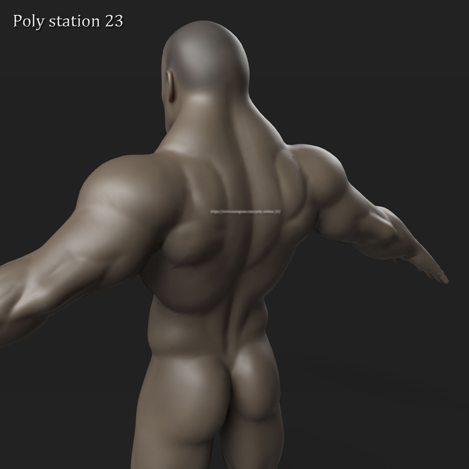 stylized cartoon male body base mesh v1 3D model_16