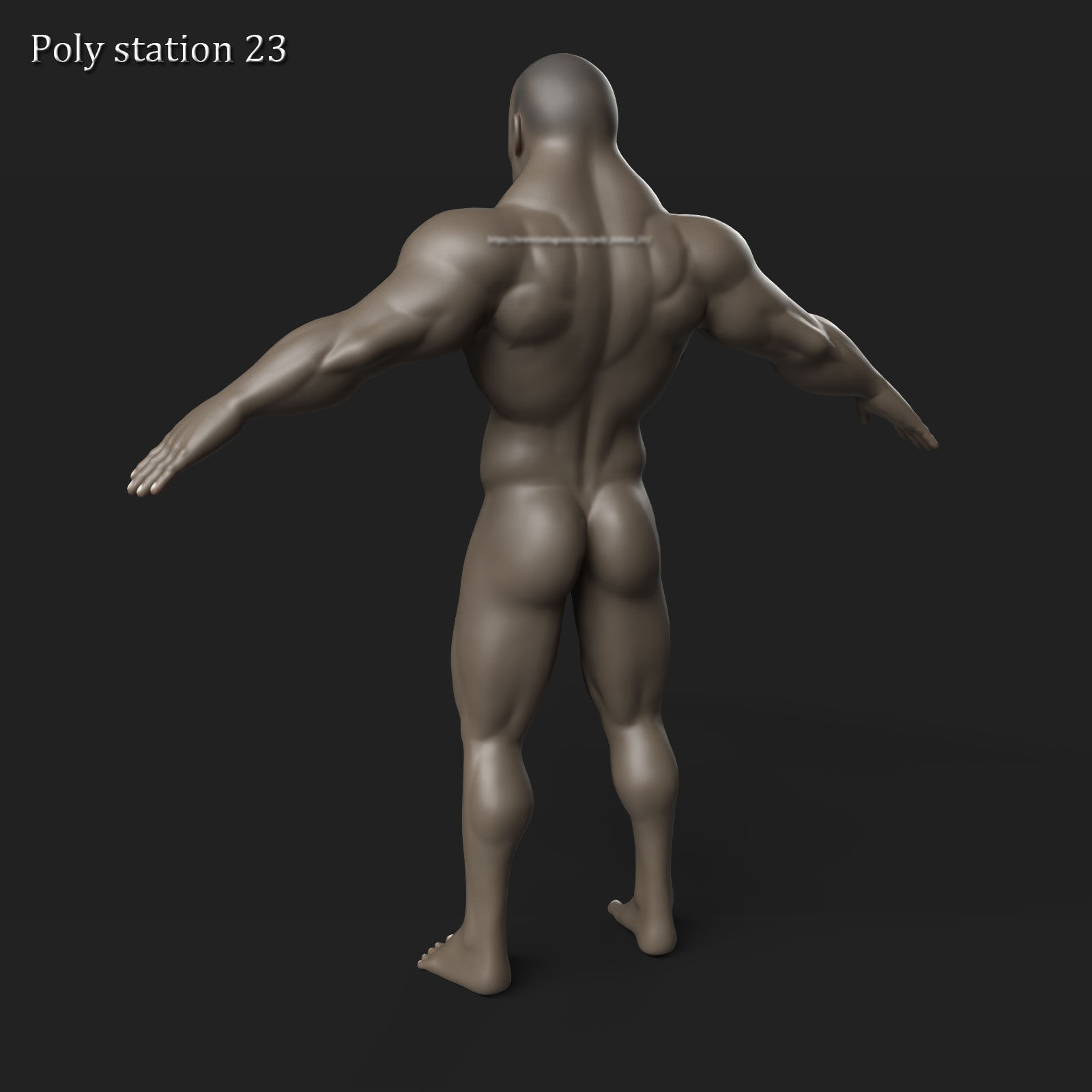 stylized cartoon male body base mesh v1 3D model_8