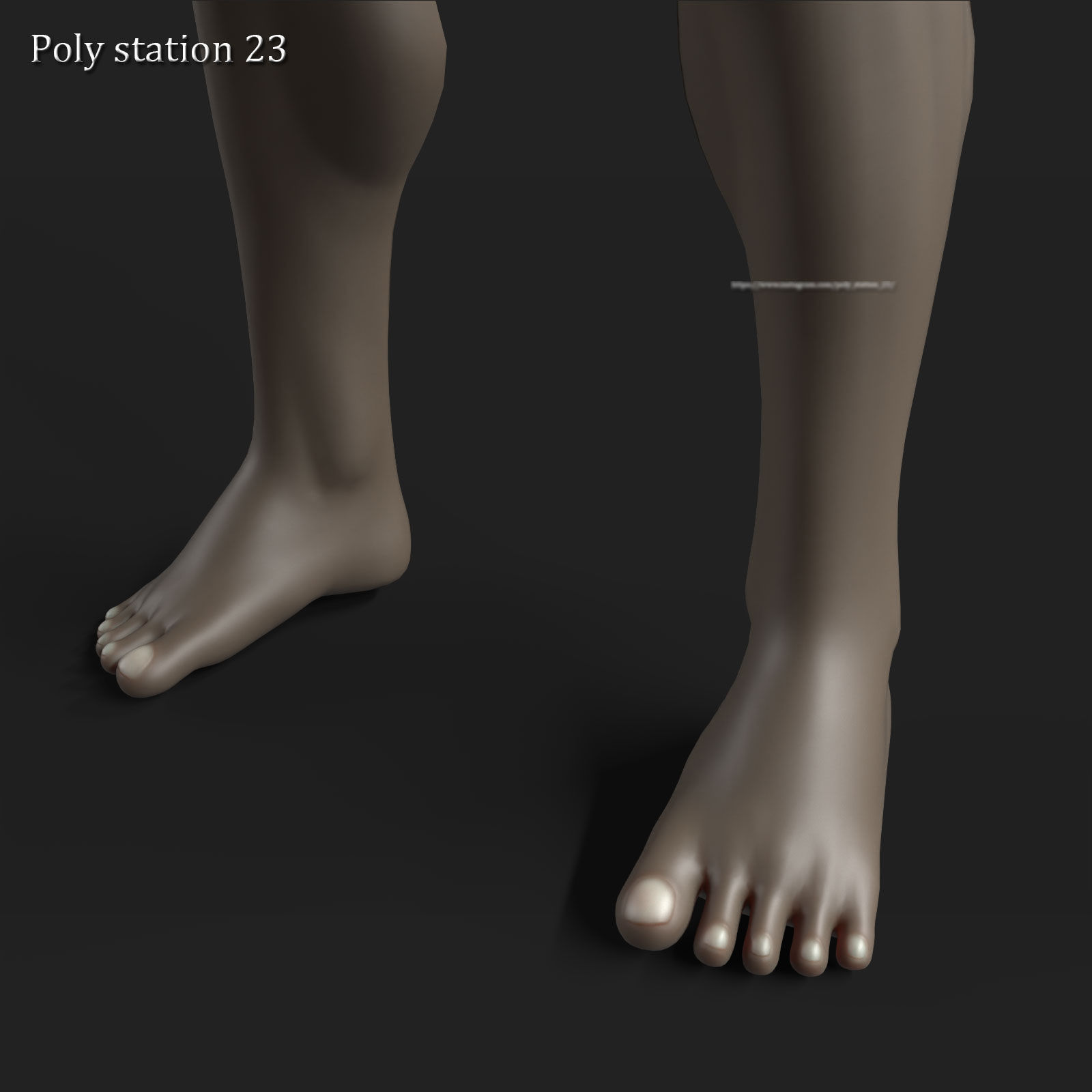stylized cartoon male body base mesh v1 3D model_20