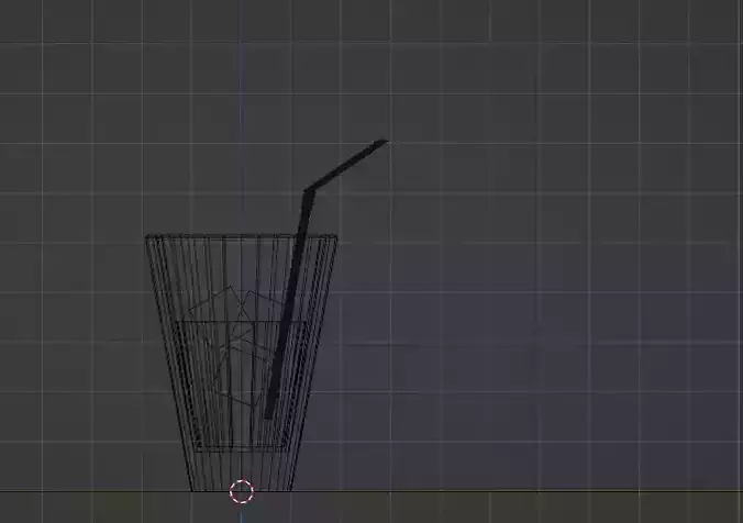 glass of juice Low-poly 3D model