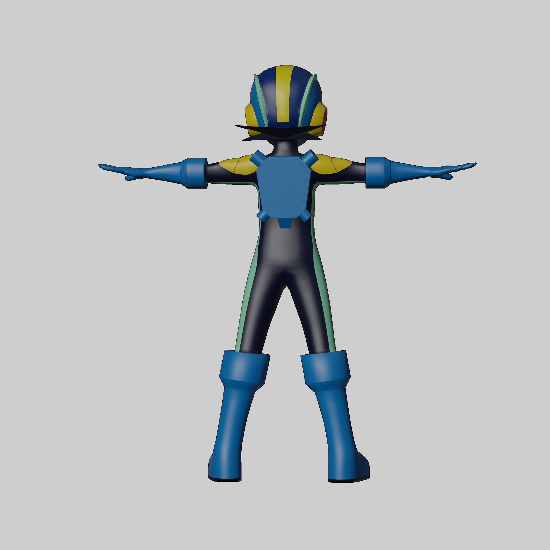 Megaman EXE Model Low-poly 3D model_35