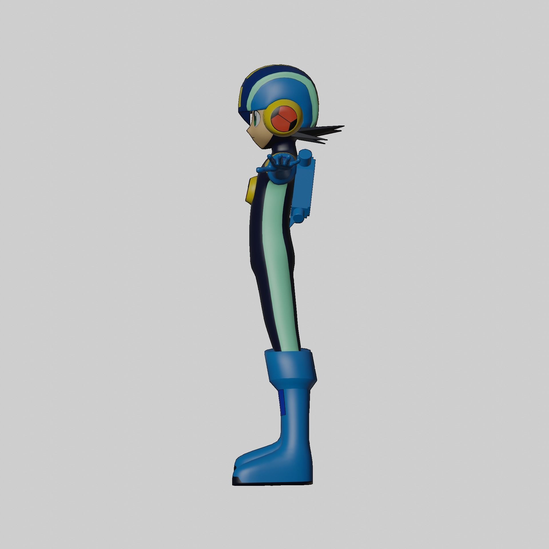 Megaman EXE Model Low-poly 3D model_51
