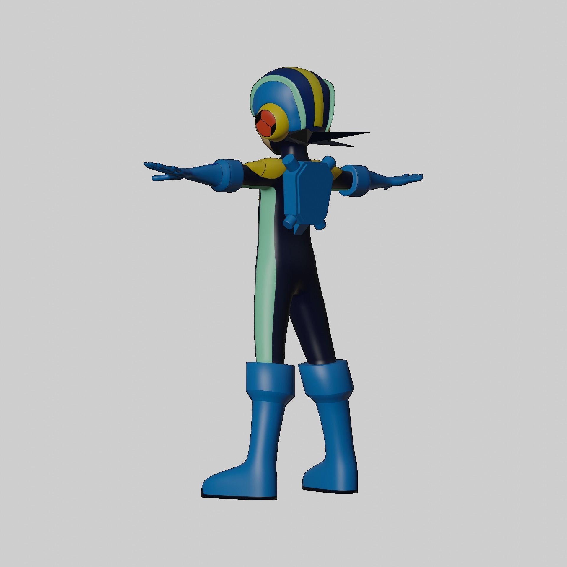 Megaman EXE Model Low-poly 3D model_41