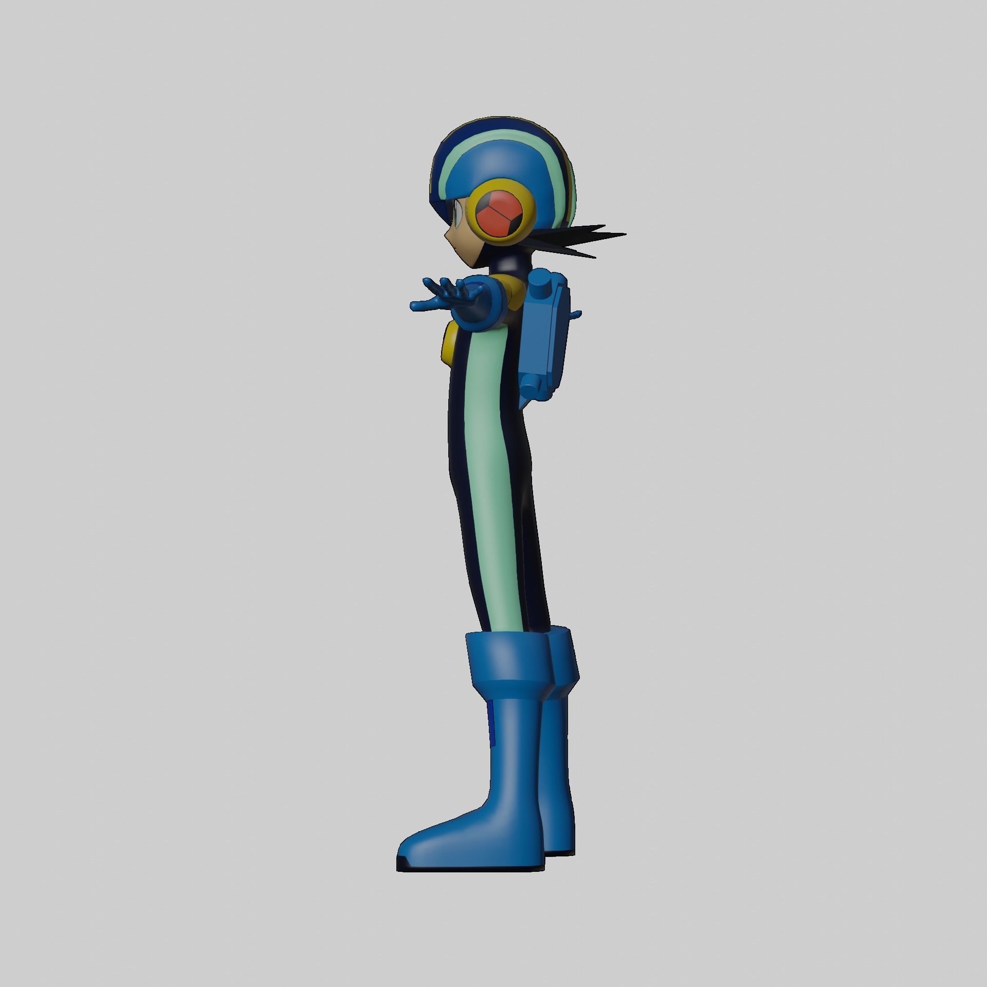 Megaman EXE Model Low-poly 3D model_47