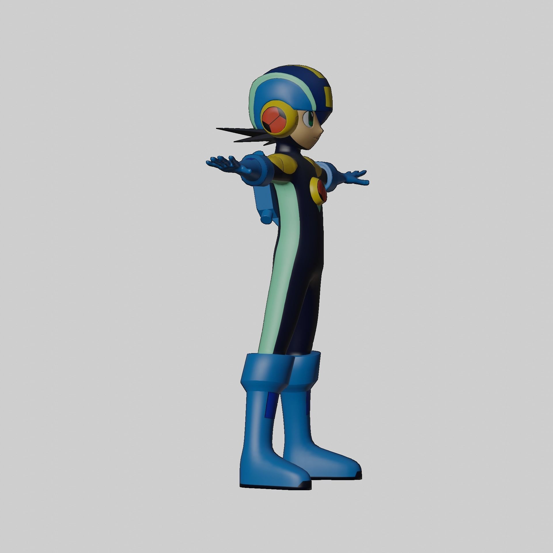 Megaman EXE Model Low-poly 3D model_25