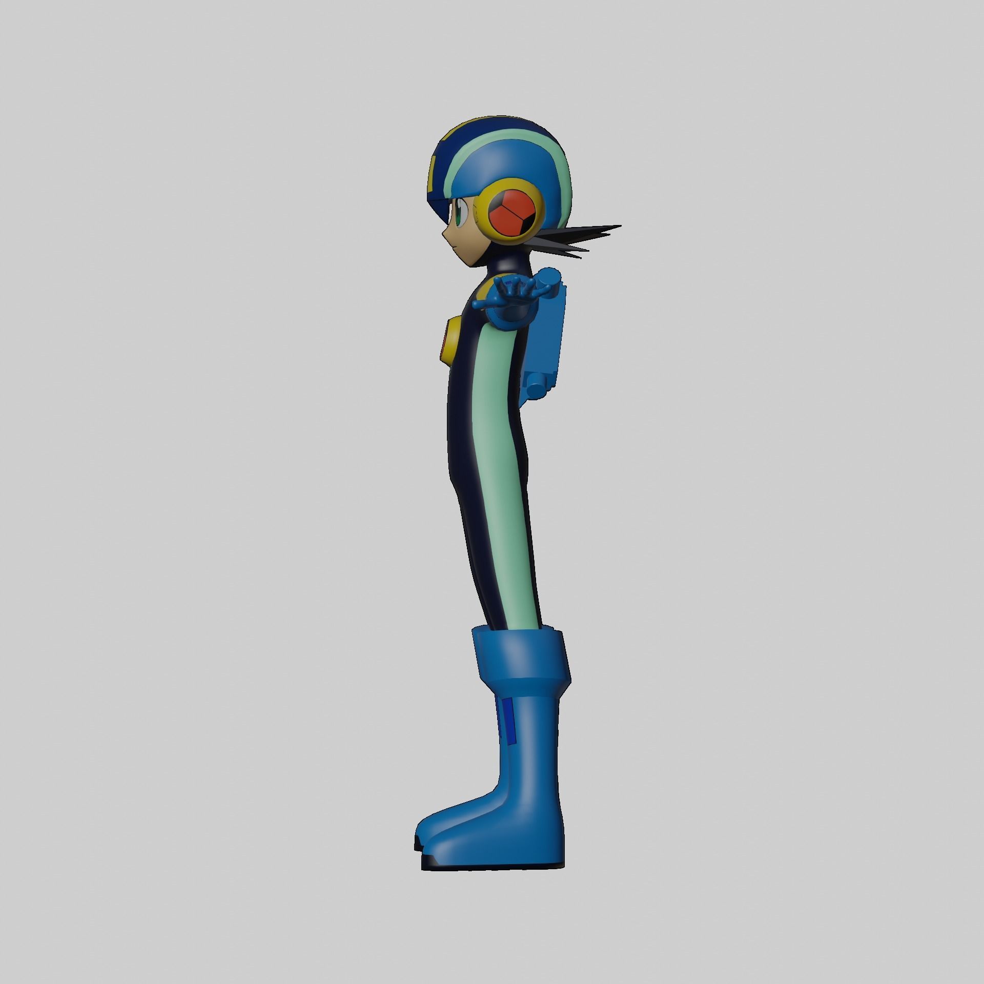 Megaman EXE Model Low-poly 3D model_5