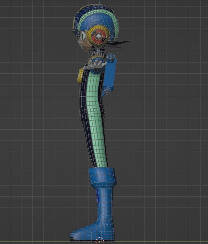 Megaman EXE Model Low-poly 3D model_1