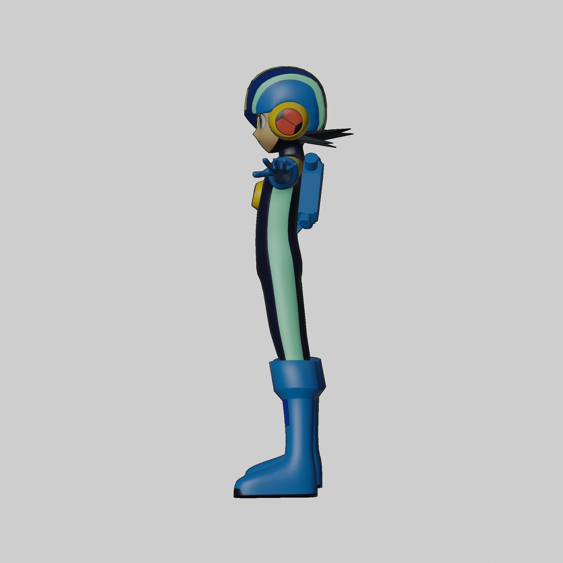 Megaman EXE Model Low-poly 3D model_49