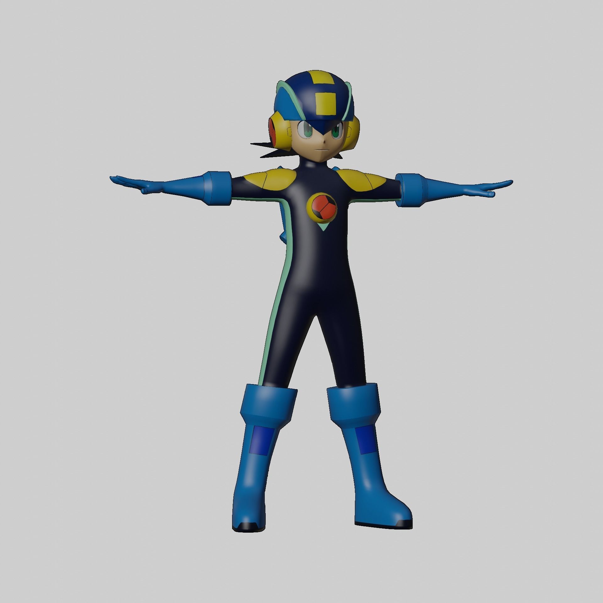 Megaman EXE Model Low-poly 3D model_20