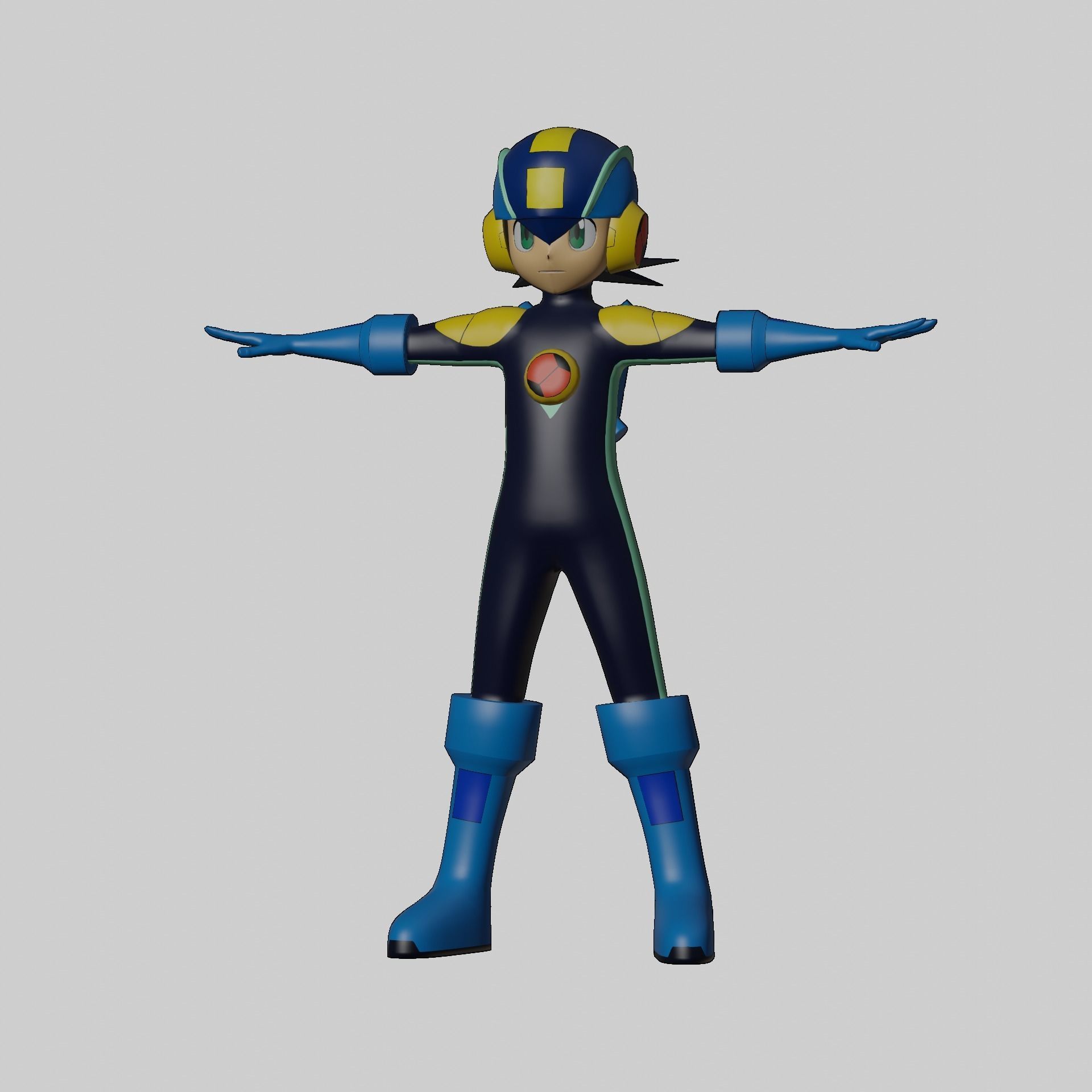 Megaman EXE Model Low-poly 3D model_17