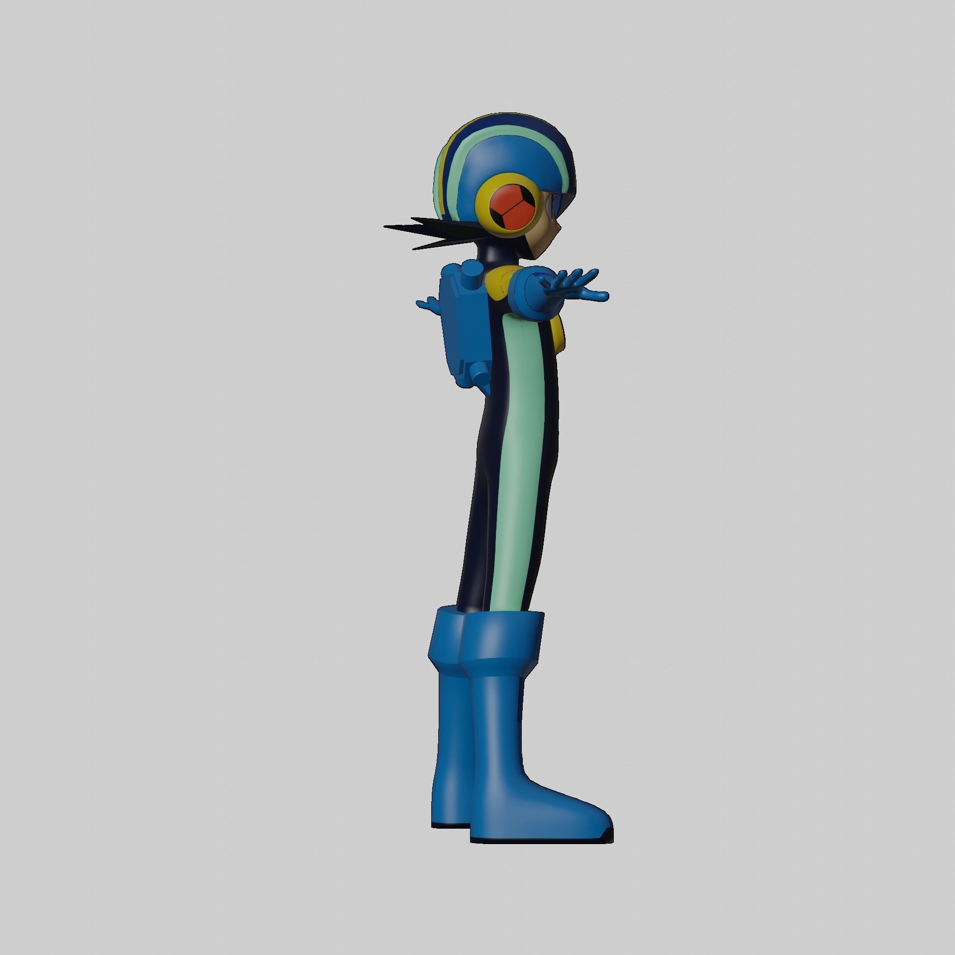 Megaman EXE Model Low-poly 3D model_28
