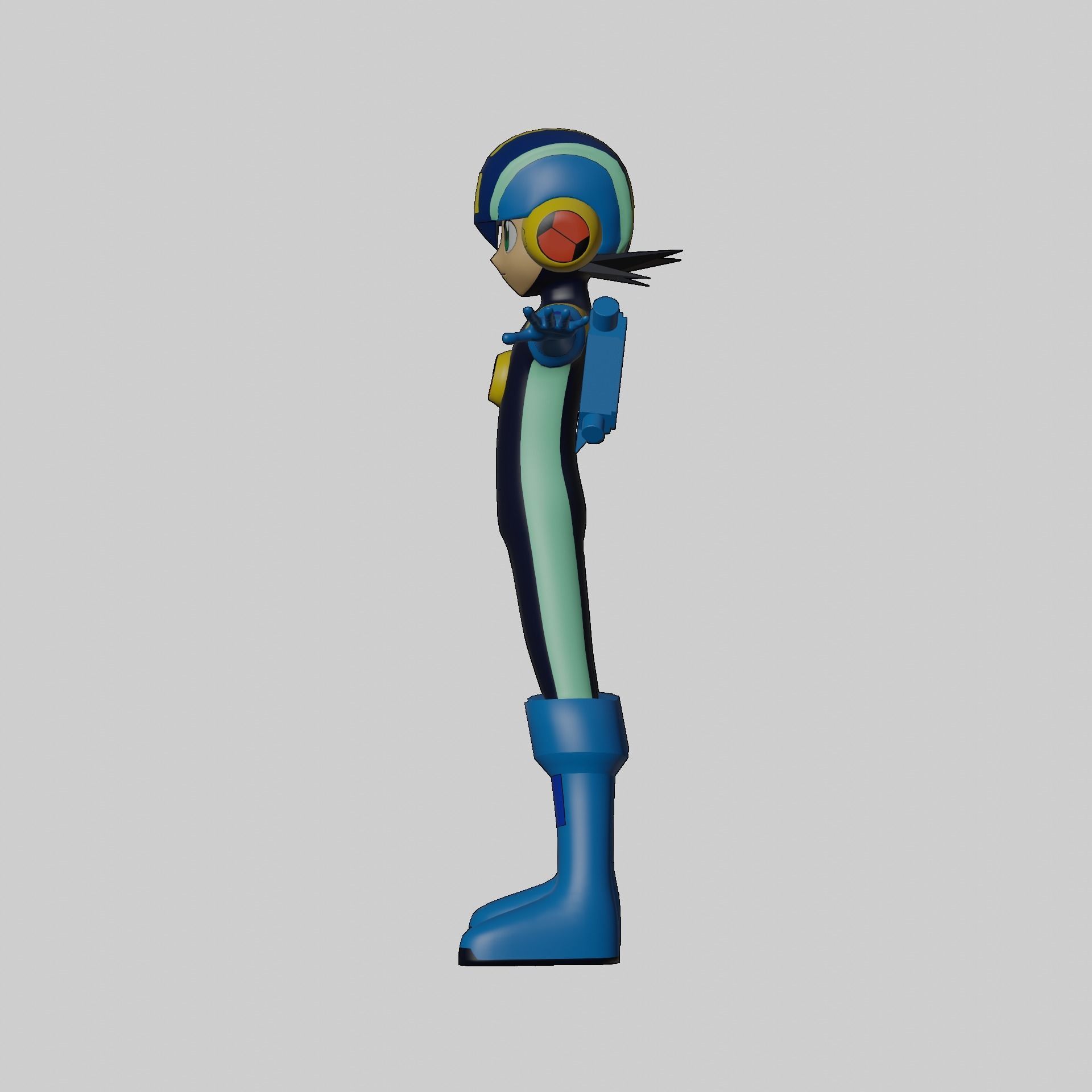 Megaman EXE Model Low-poly 3D model_50