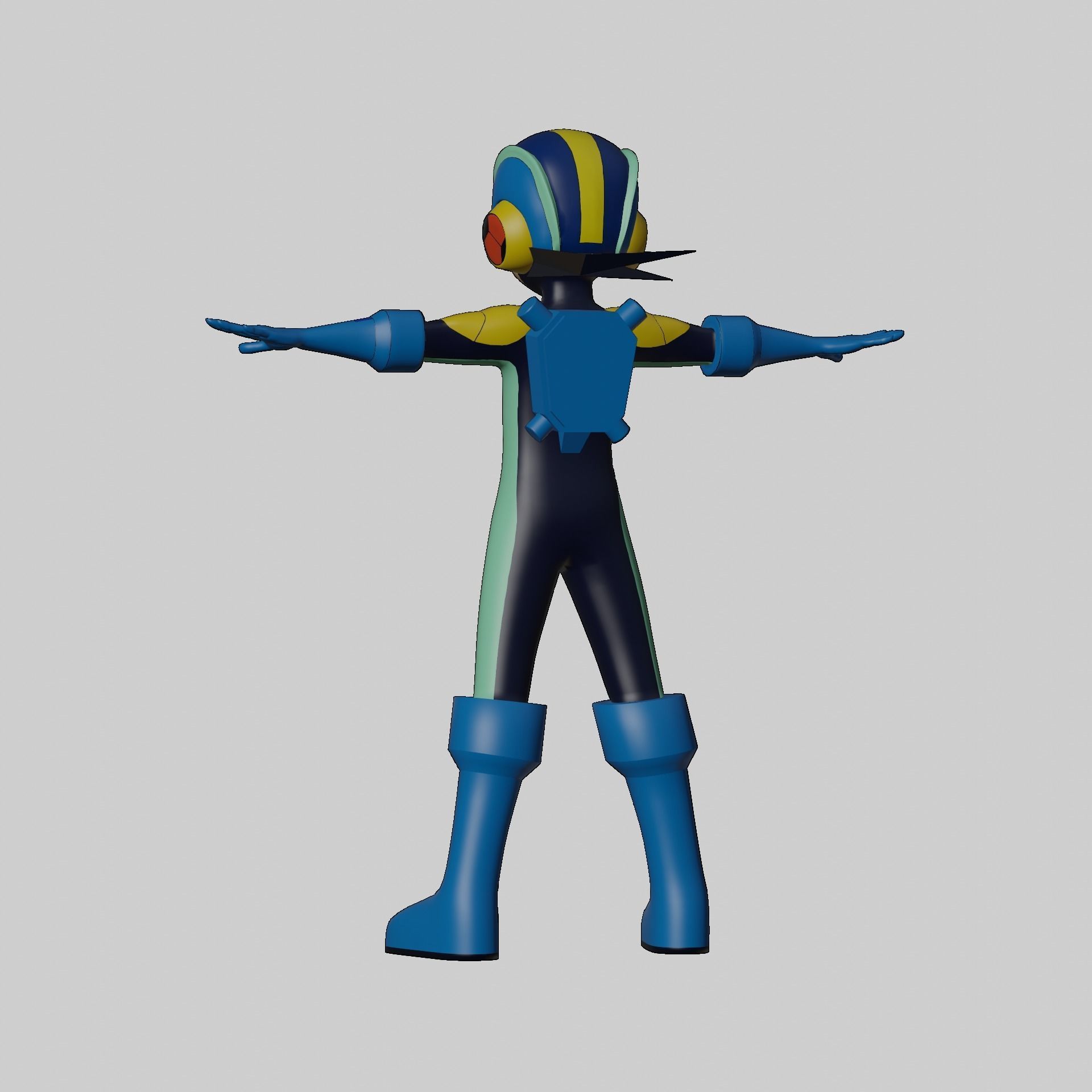 Megaman EXE Model Low-poly 3D model_38