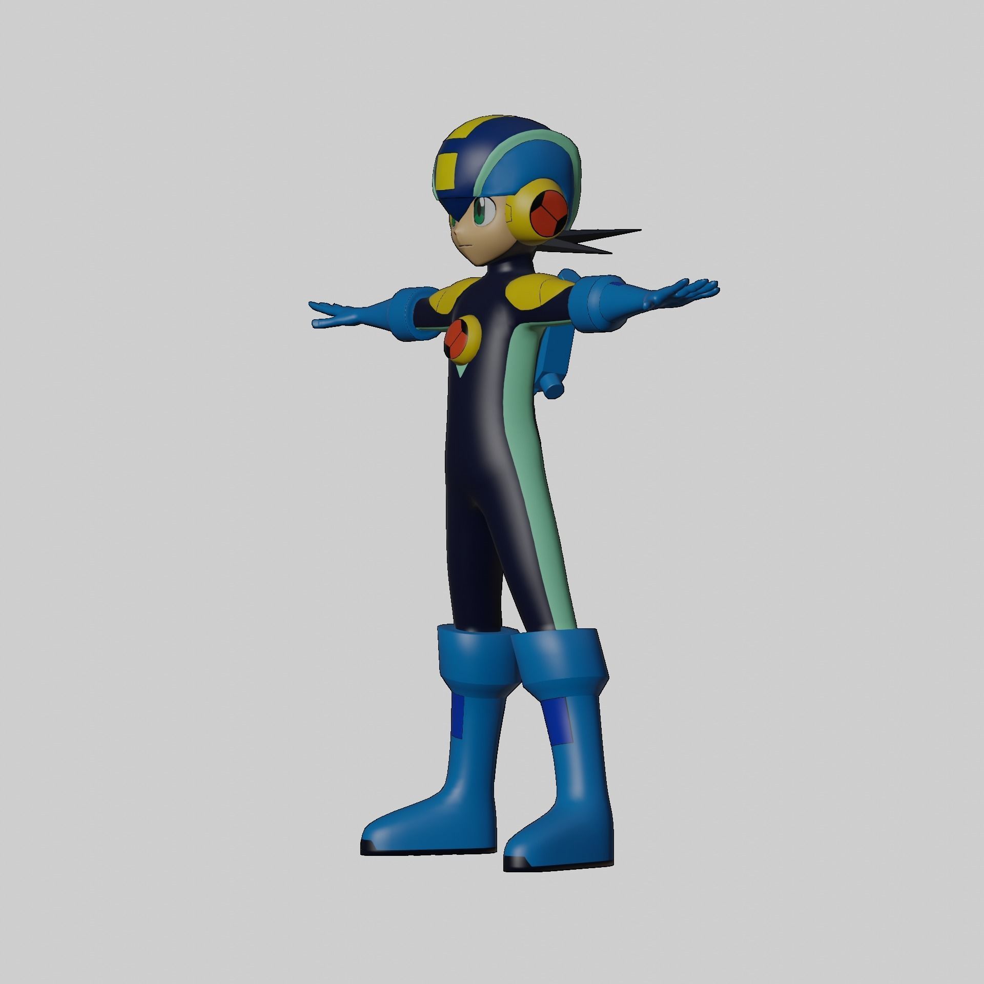 Megaman EXE Model Low-poly 3D model_12