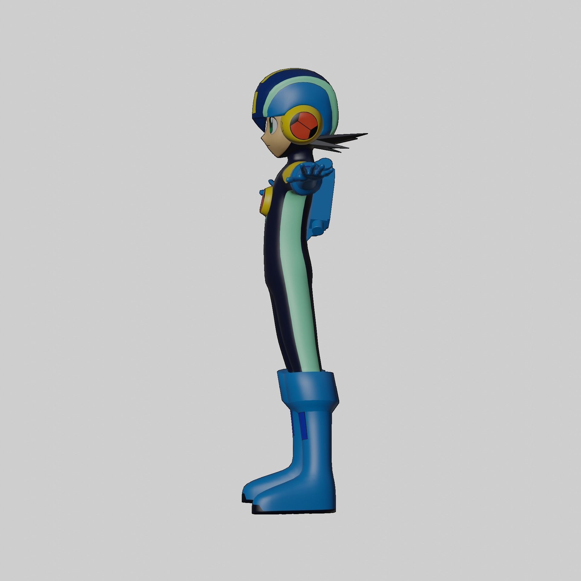 Megaman EXE Model Low-poly 3D model_6