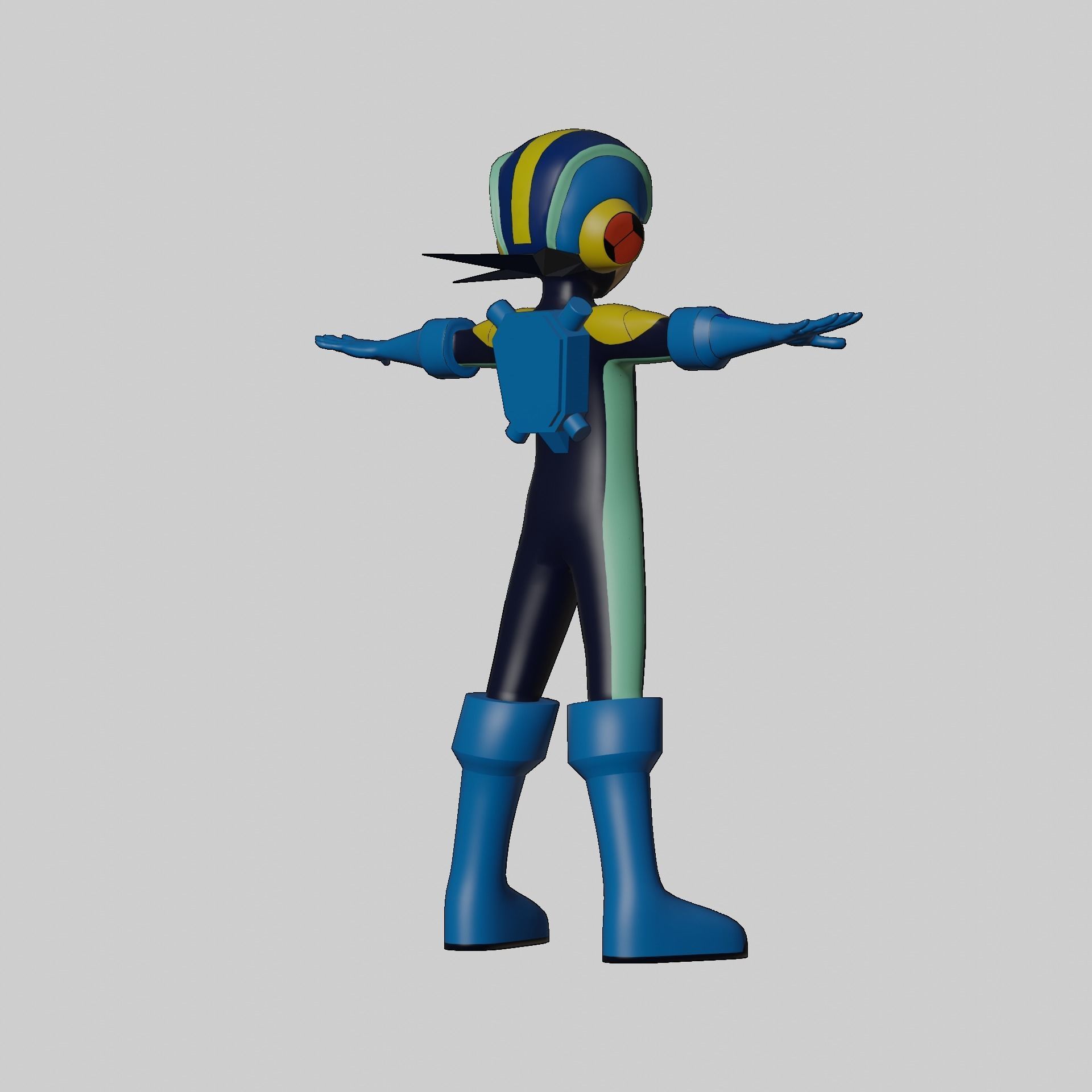 Megaman EXE Model Low-poly 3D model_31
