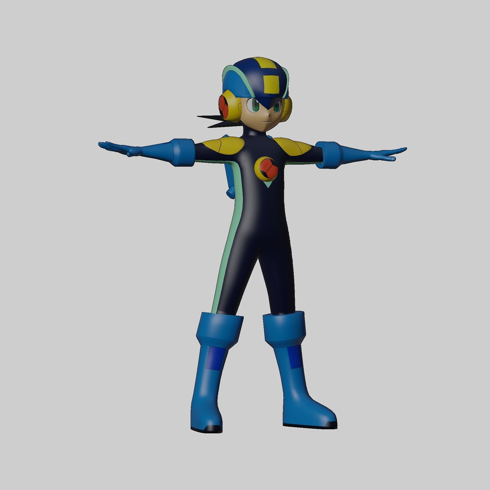 Megaman EXE Model Low-poly 3D model_21
