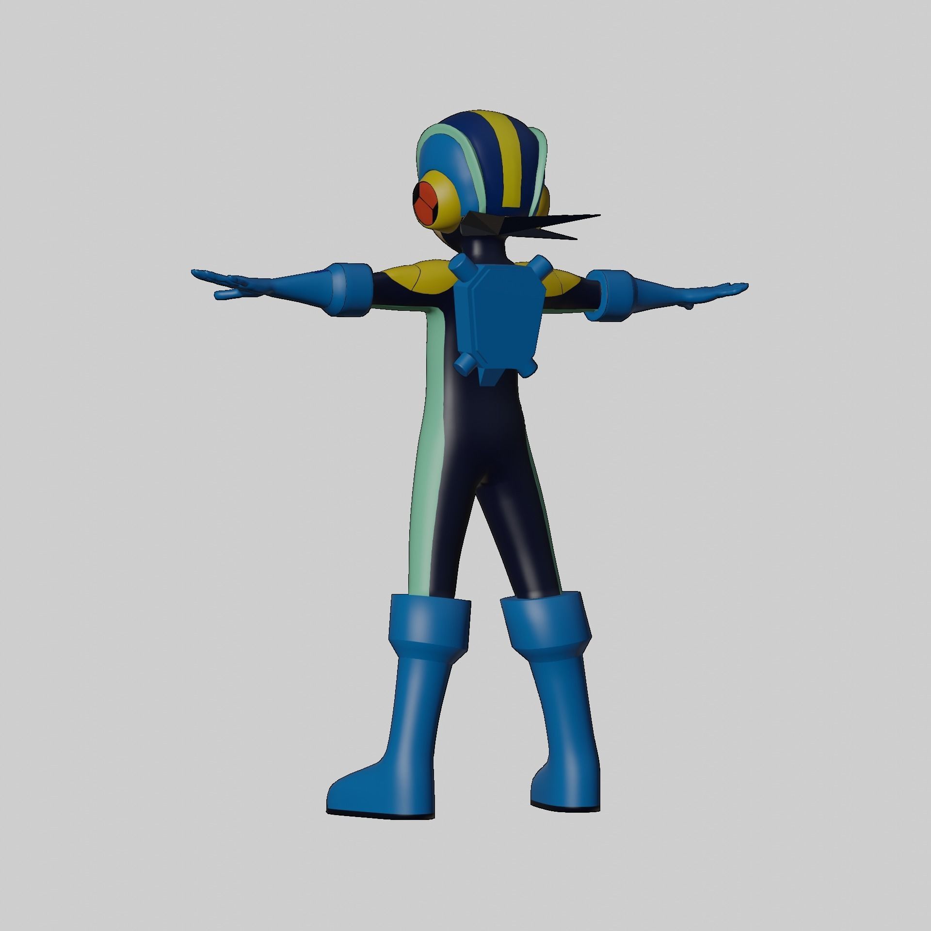 Megaman EXE Model Low-poly 3D model_39