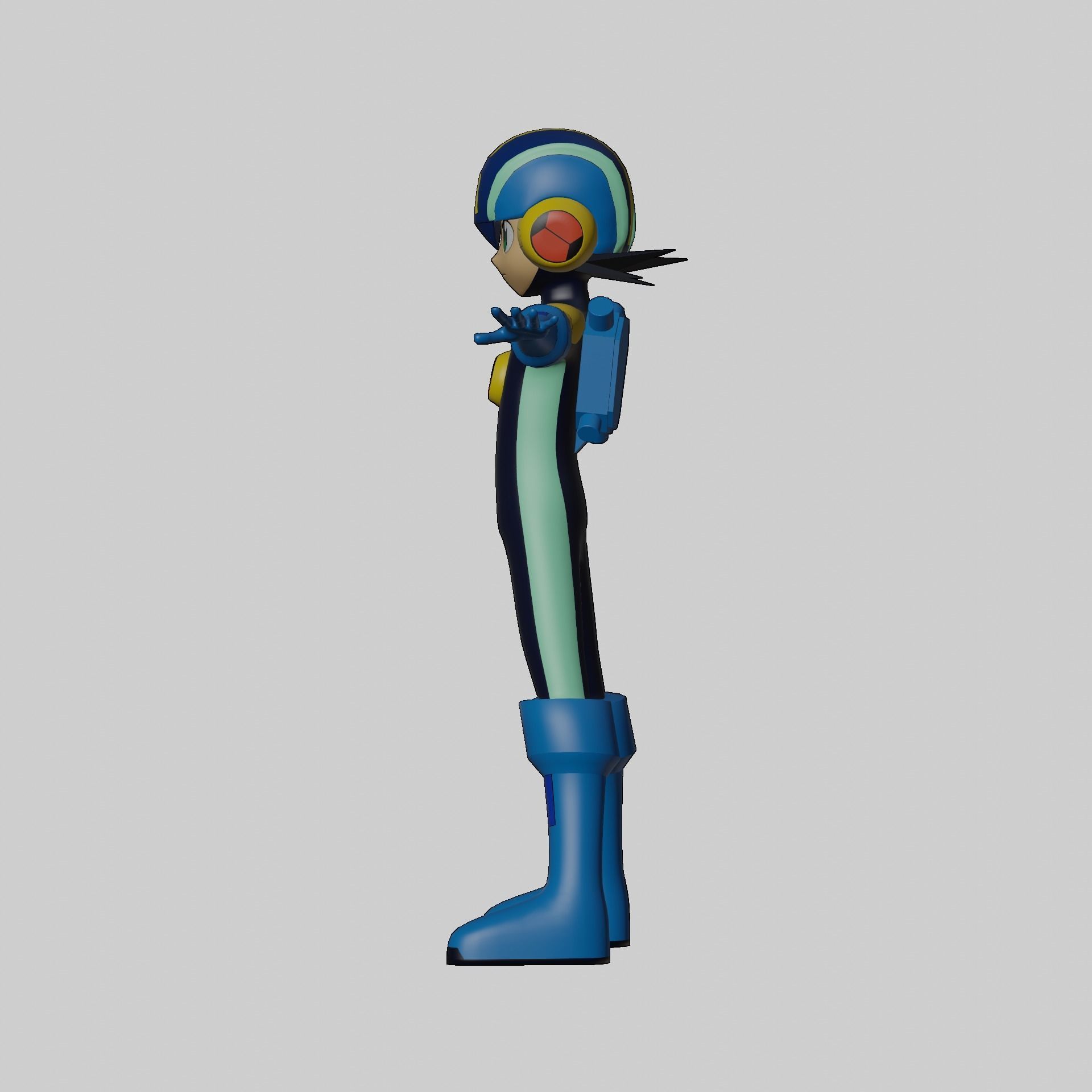 Megaman EXE Model Low-poly 3D model_48