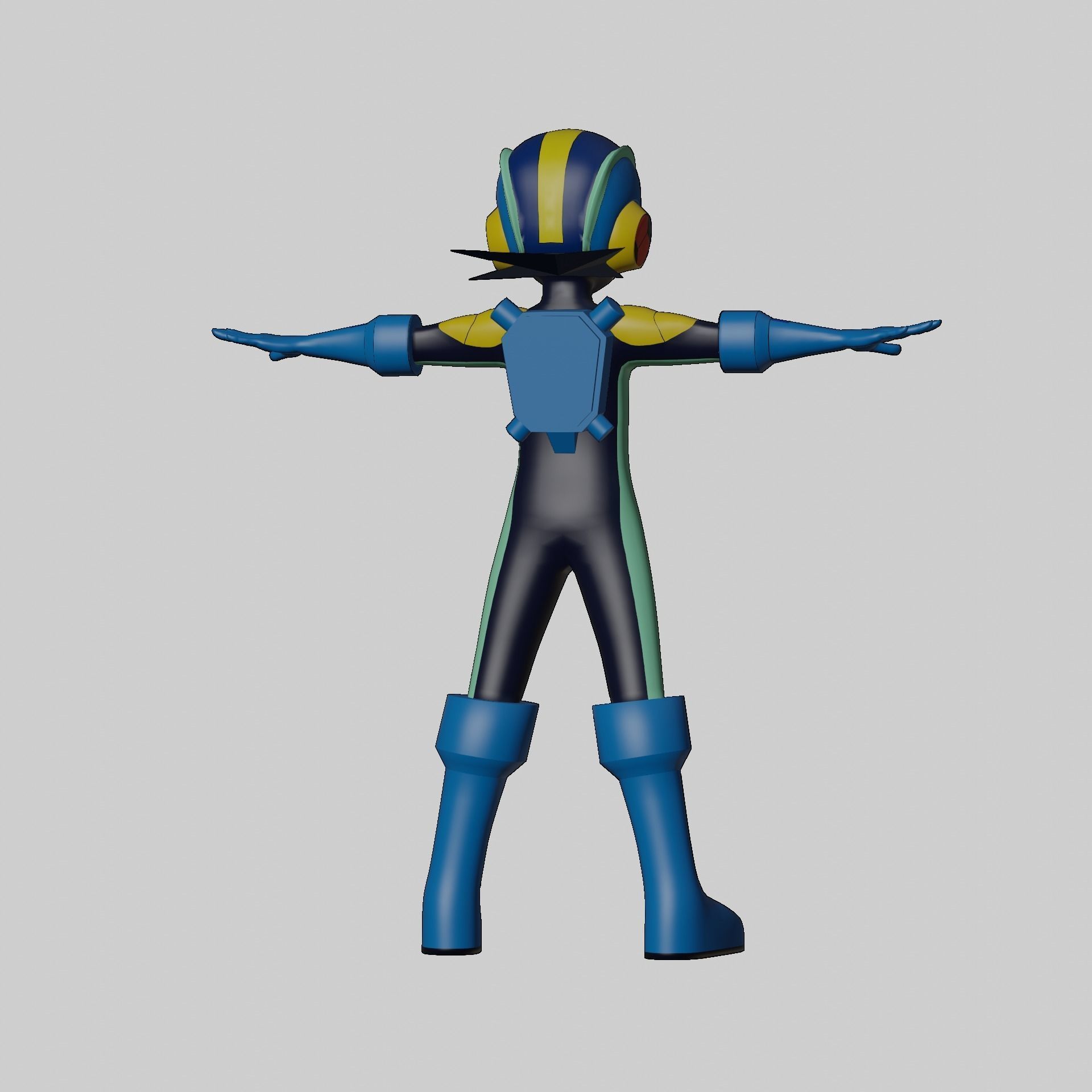 Megaman EXE Model Low-poly 3D model_34