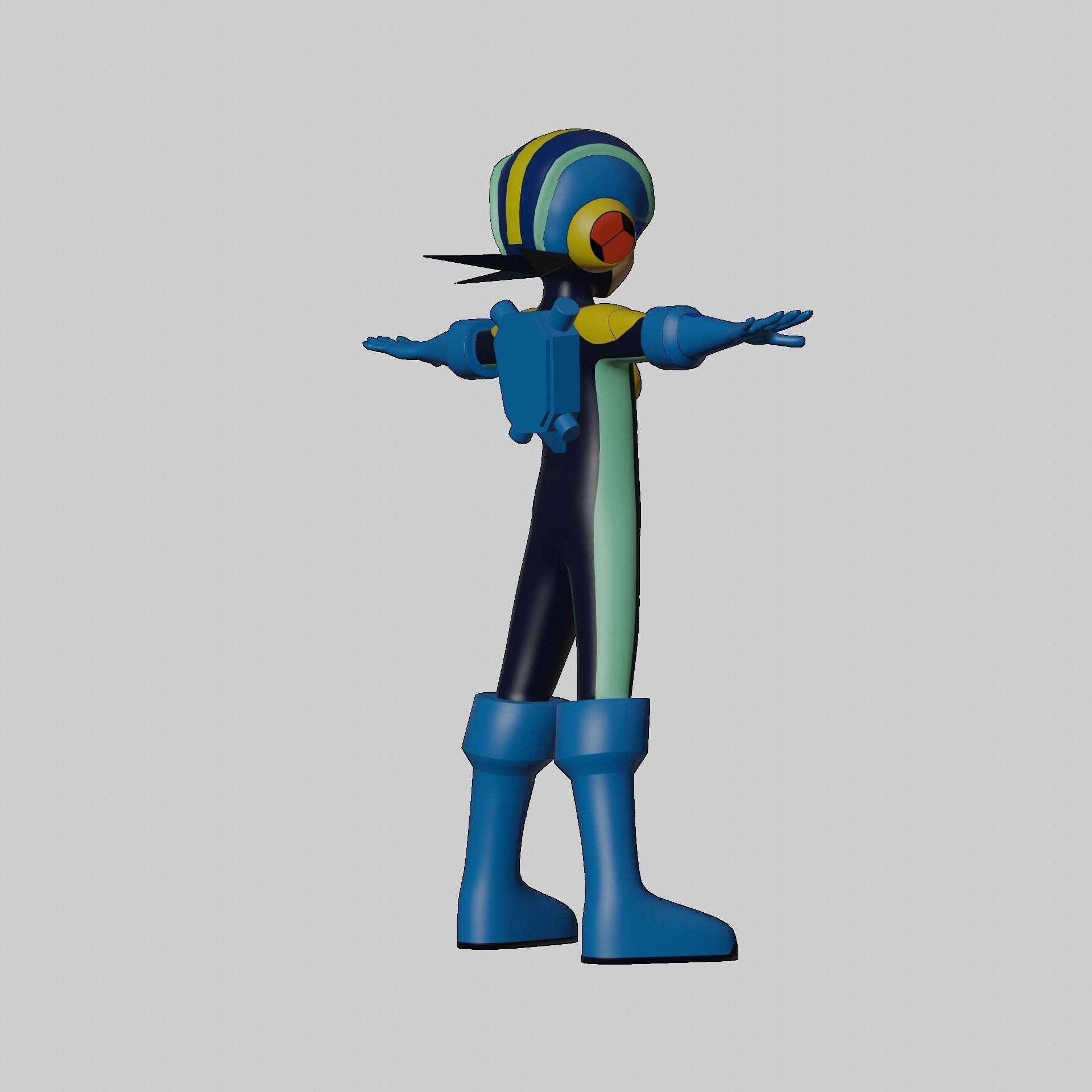 Megaman EXE Model Low-poly 3D model_30