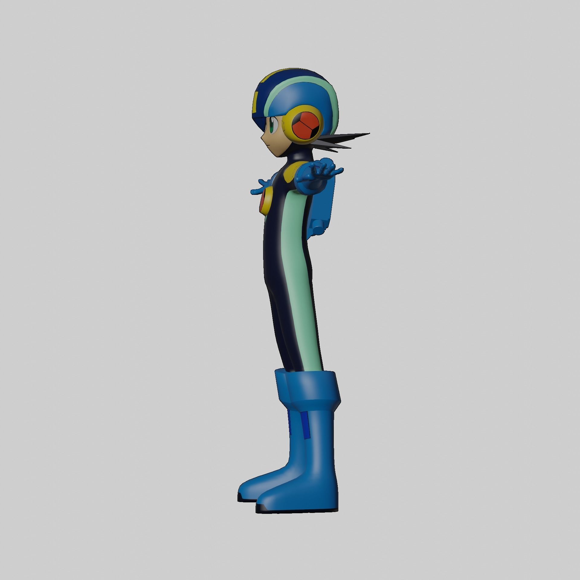Megaman EXE Model Low-poly 3D model_7
