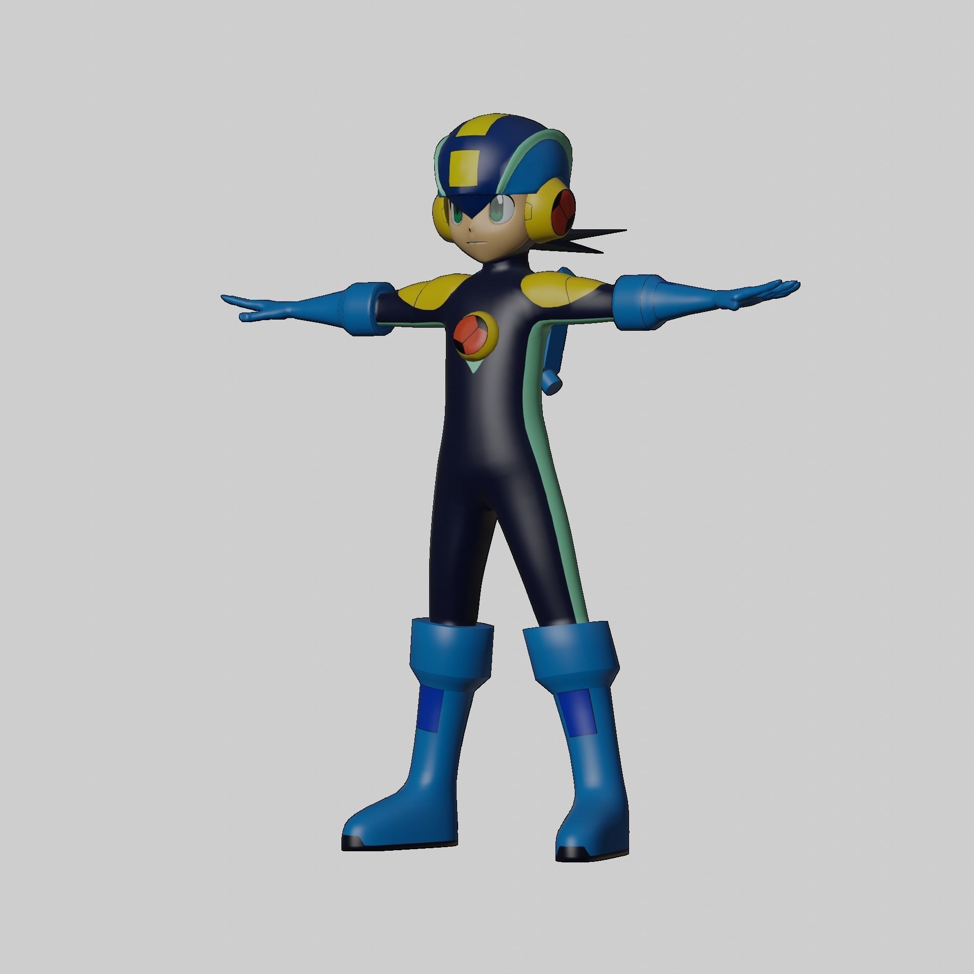 Megaman EXE Model Low-poly 3D model_15