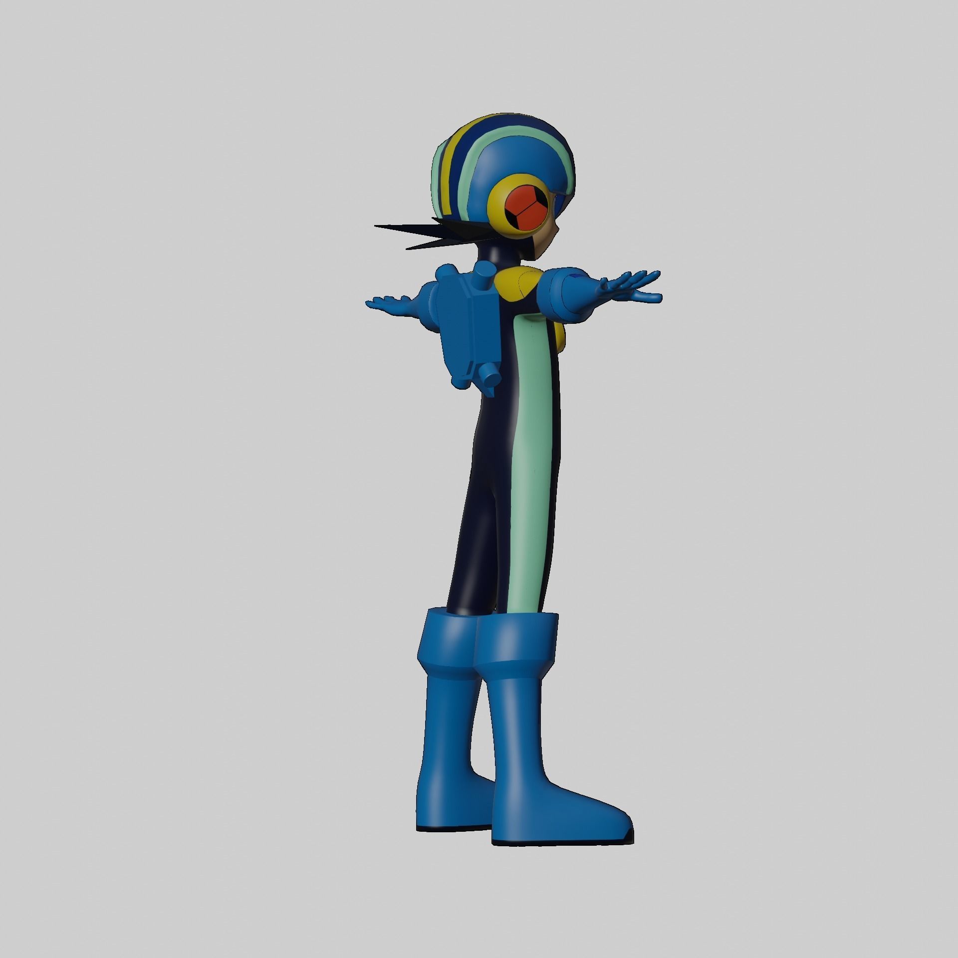 Megaman EXE Model Low-poly 3D model_29