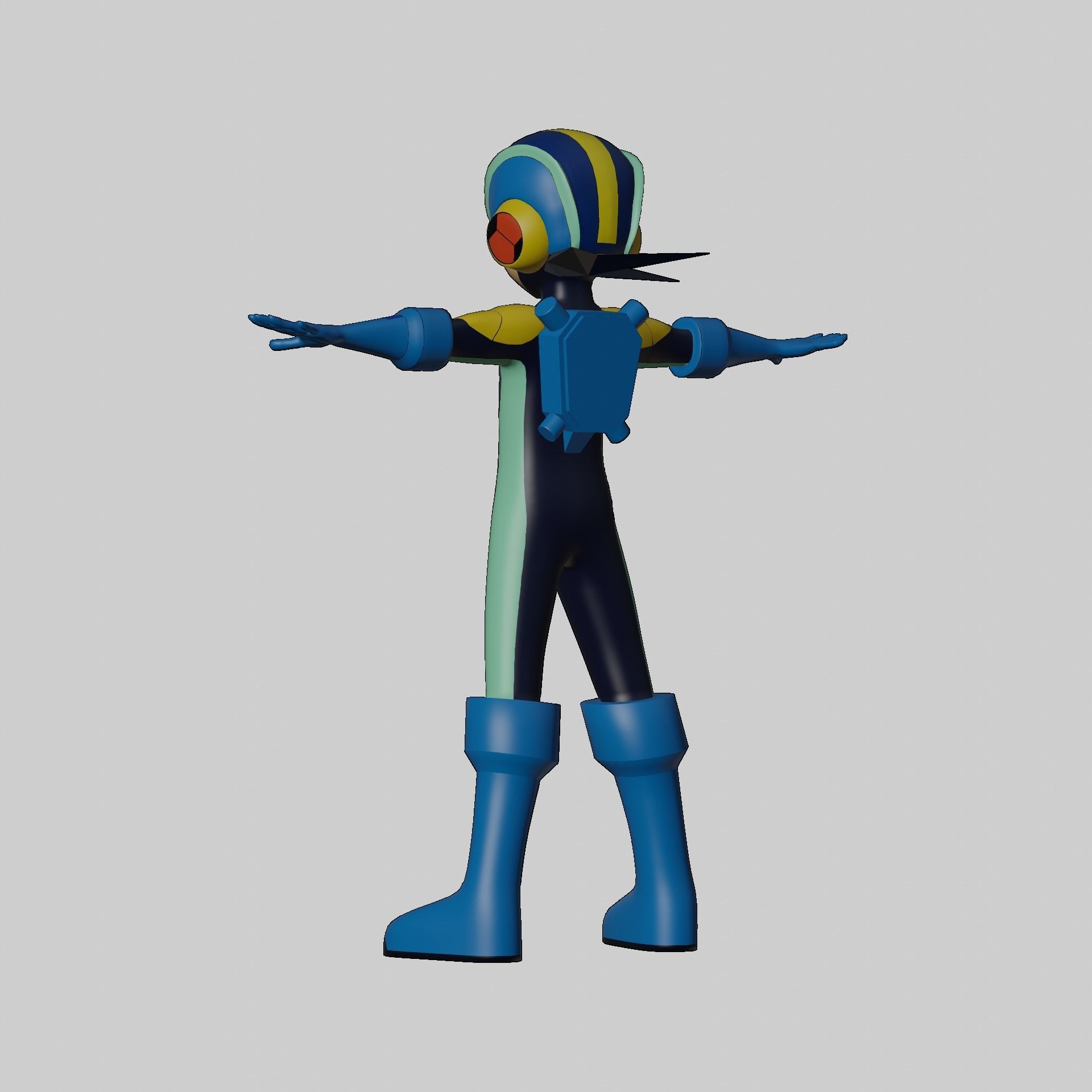 Megaman EXE Model Low-poly 3D model_40
