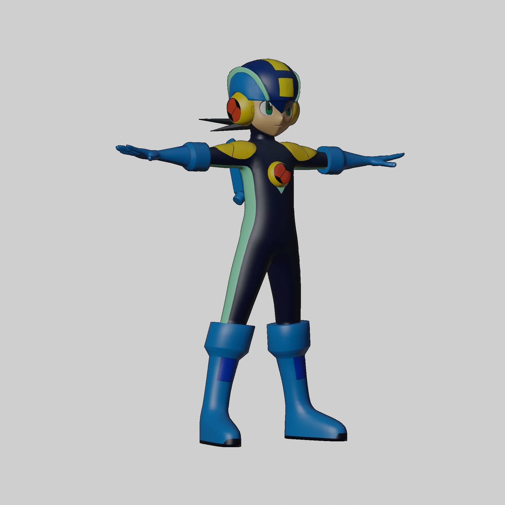 Megaman EXE Model Low-poly 3D model_22