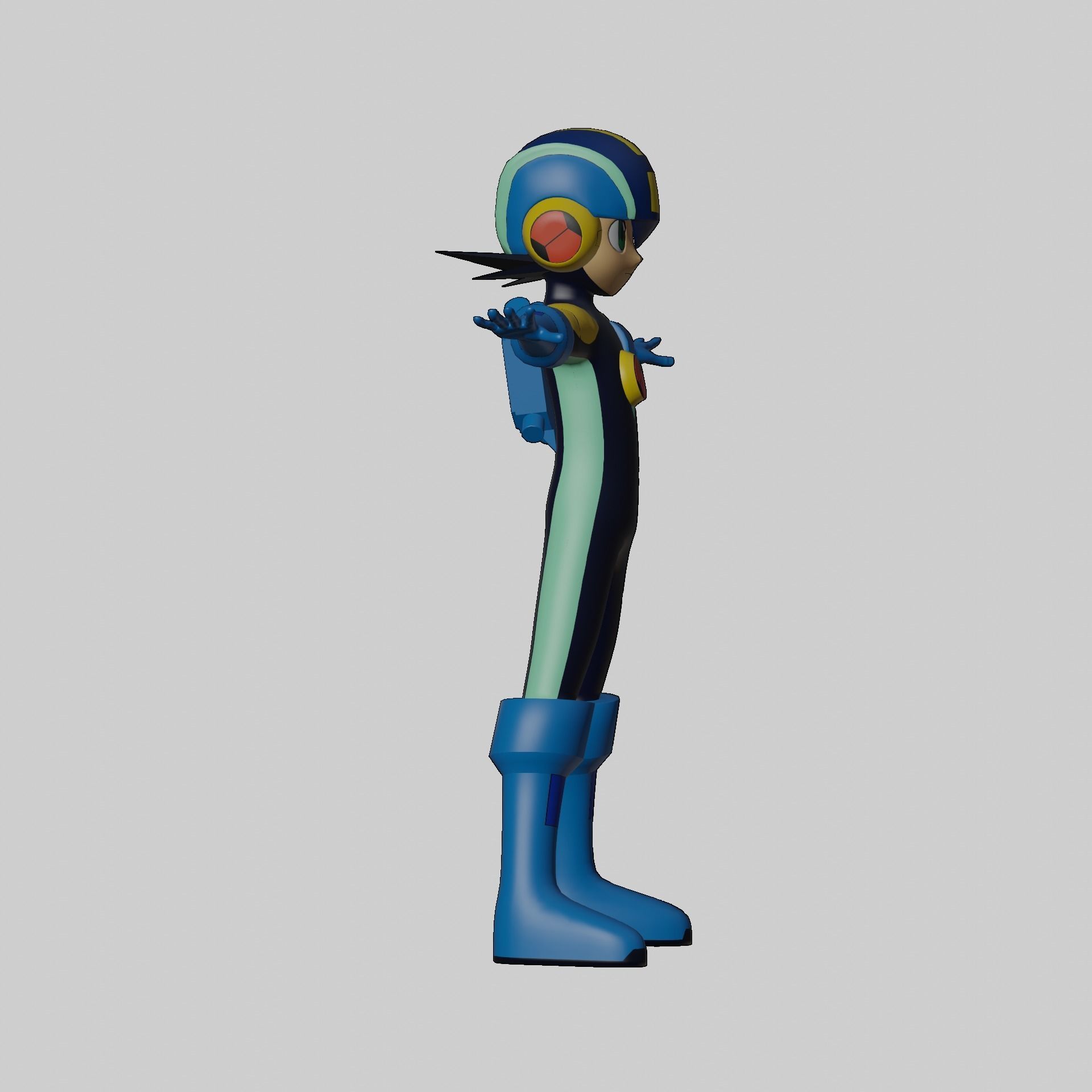 Megaman EXE Model Low-poly 3D model_26