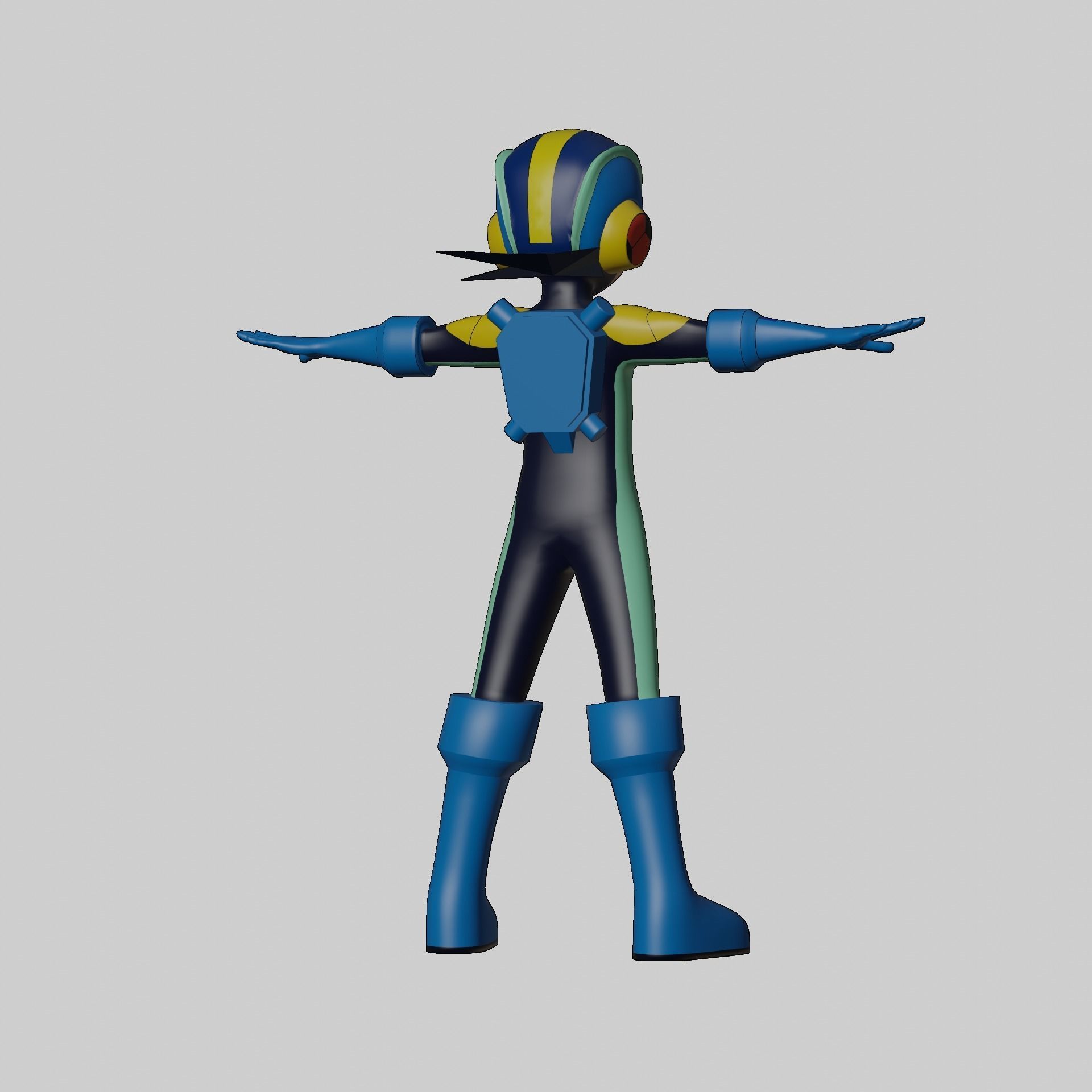Megaman EXE Model Low-poly 3D model_33