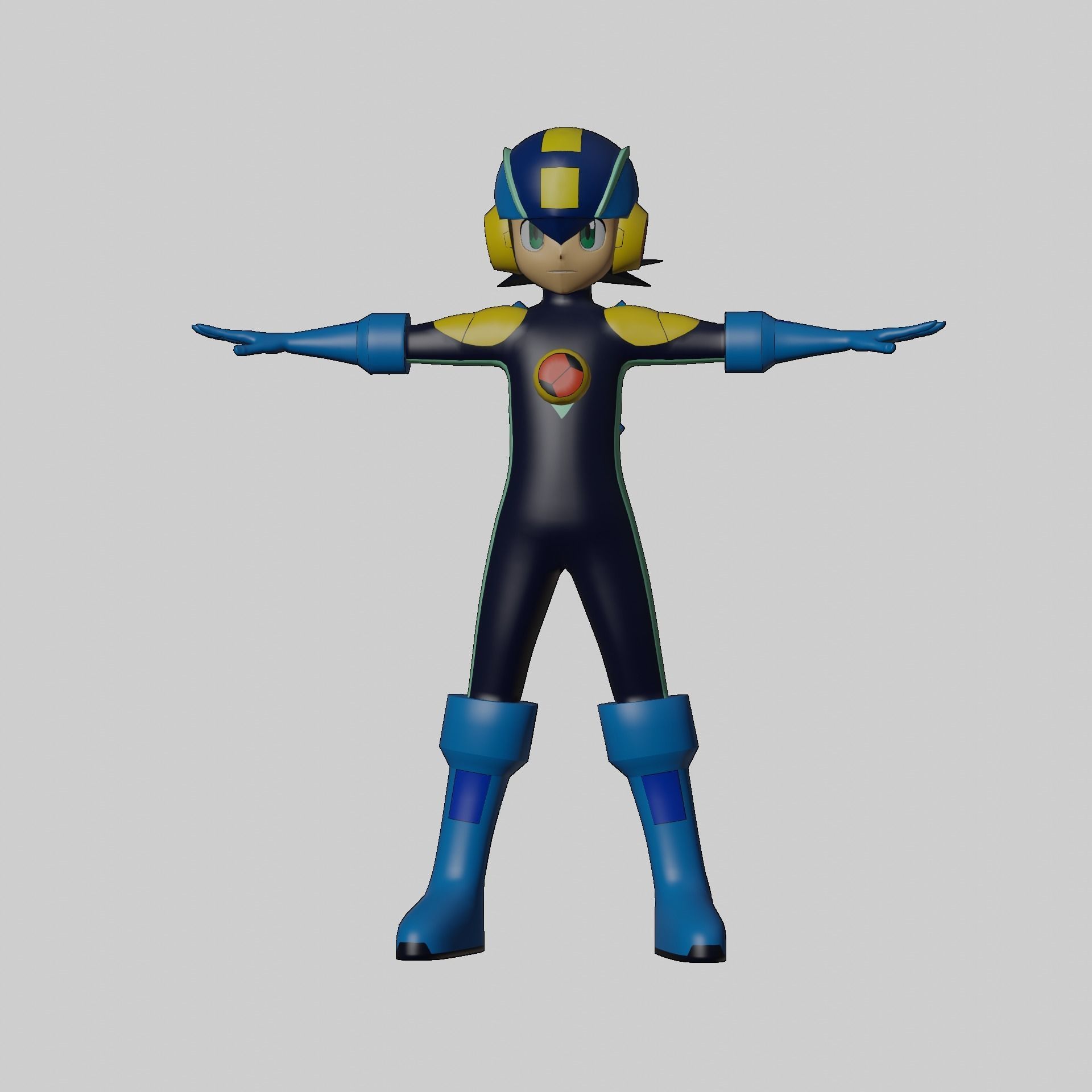 Megaman EXE Model Low-poly 3D model_18