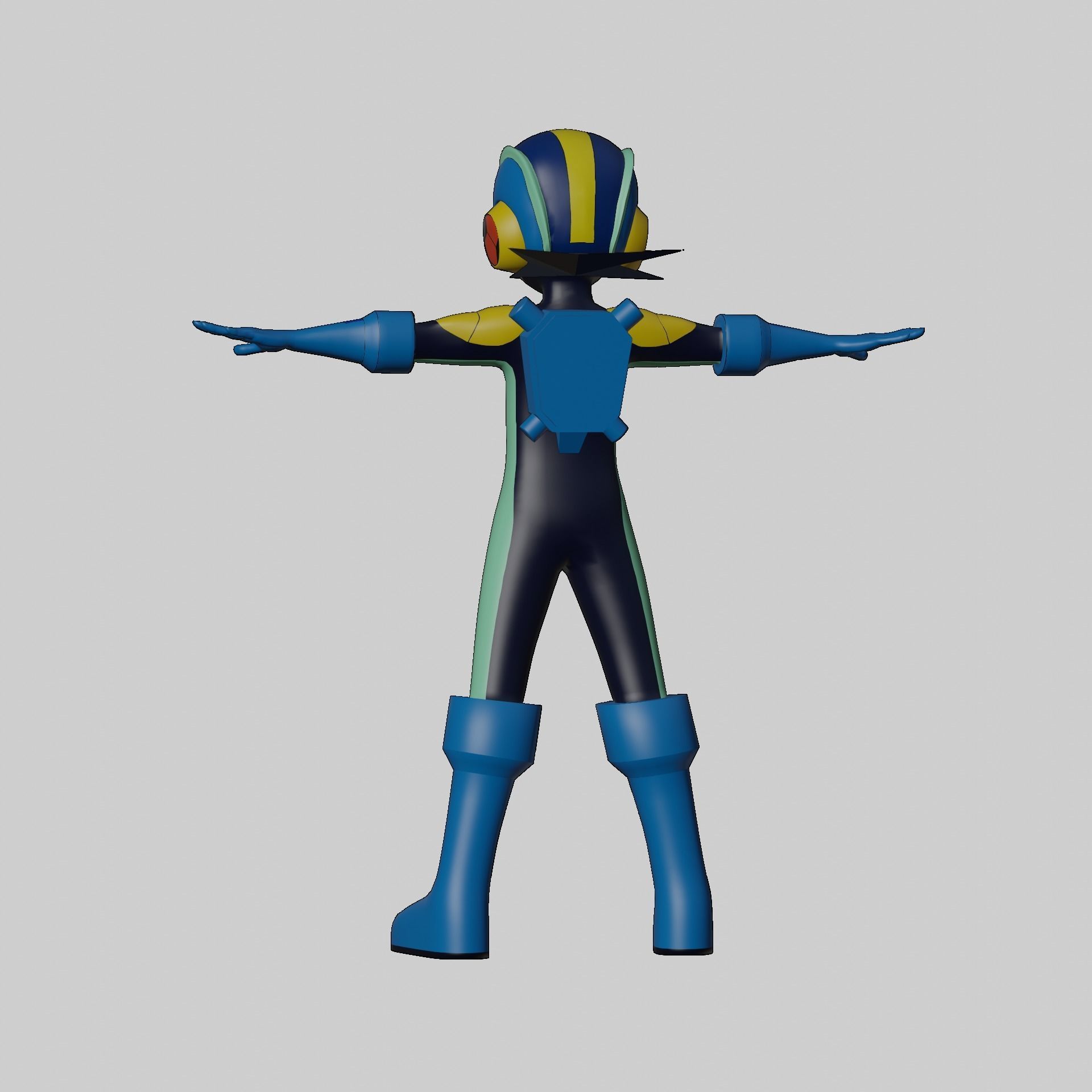 Megaman EXE Model Low-poly 3D model_37