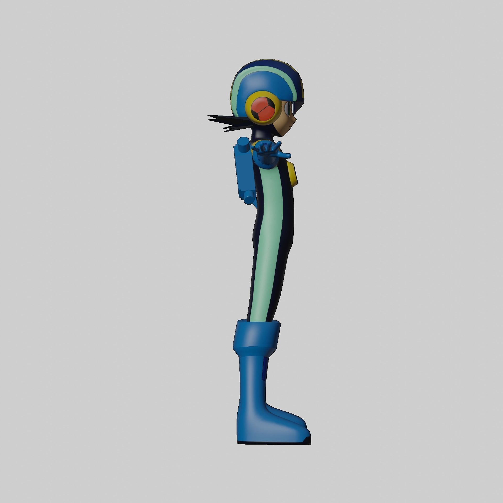 Megaman EXE Model Low-poly 3D model_27