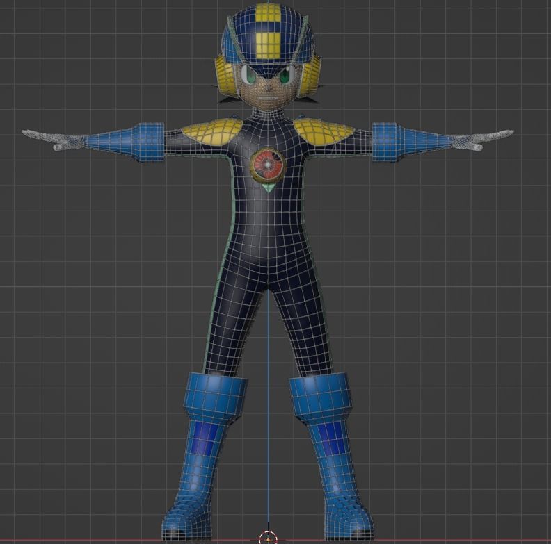 Megaman EXE Model Low-poly 3D model_2