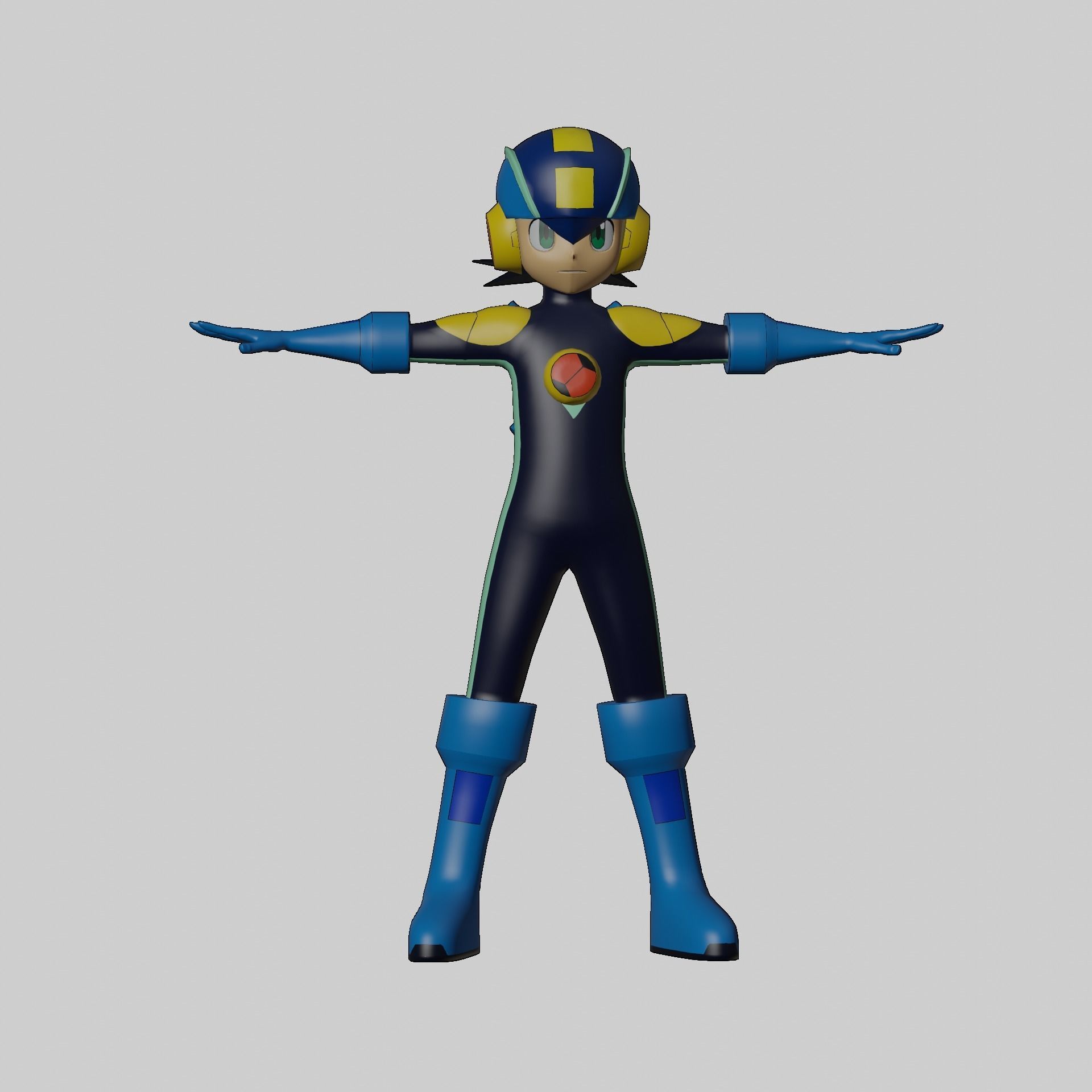 Megaman EXE Model Low-poly 3D model_19