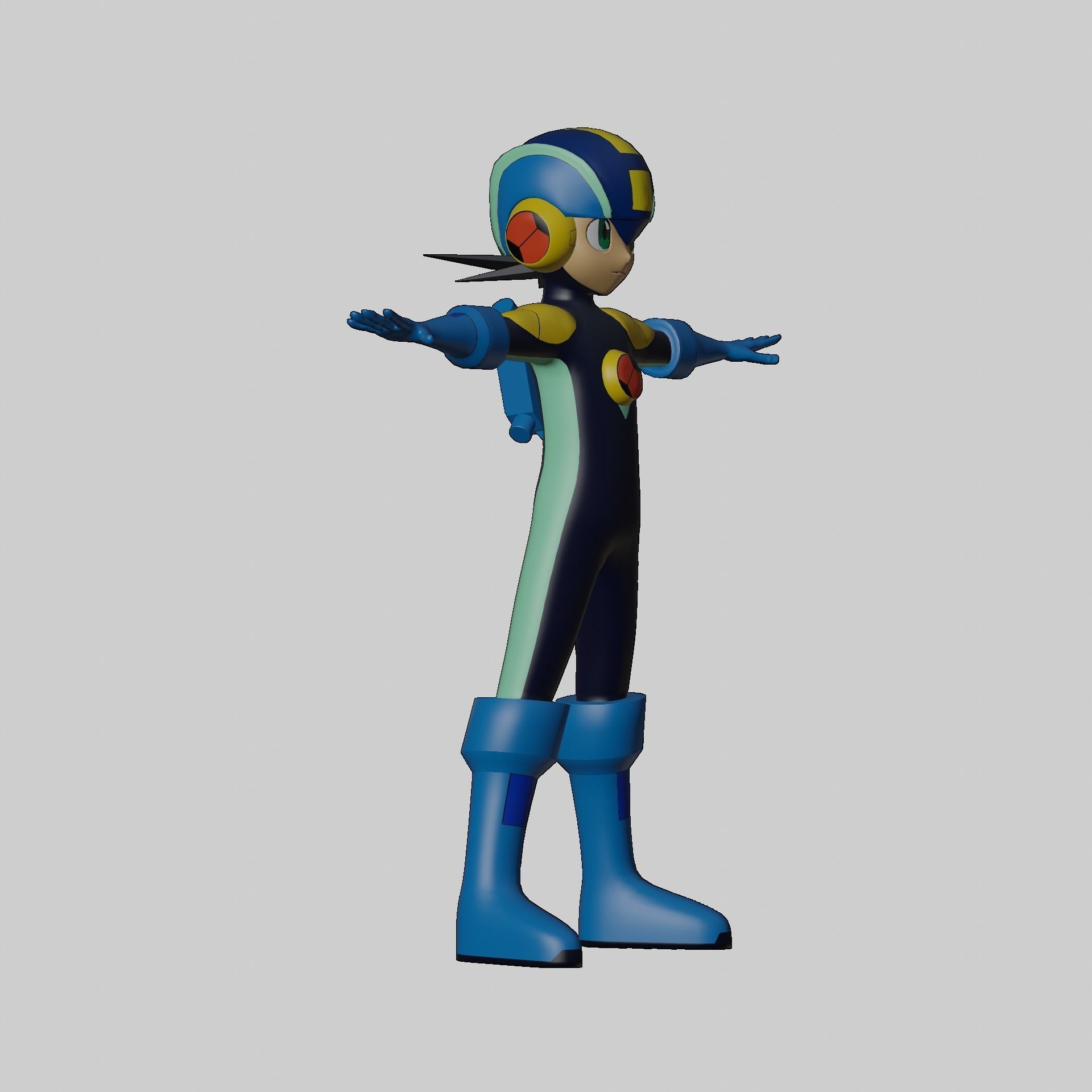 Megaman EXE Model Low-poly 3D model_24