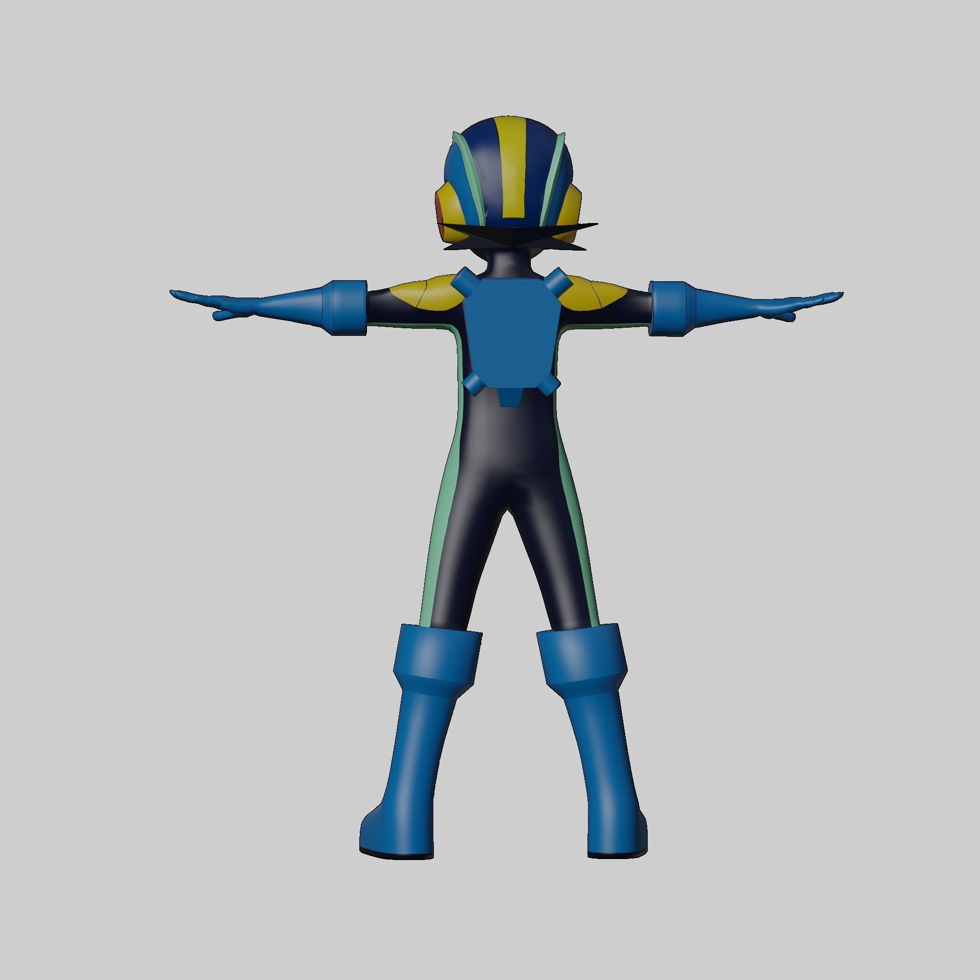 Megaman EXE Model Low-poly 3D model_36