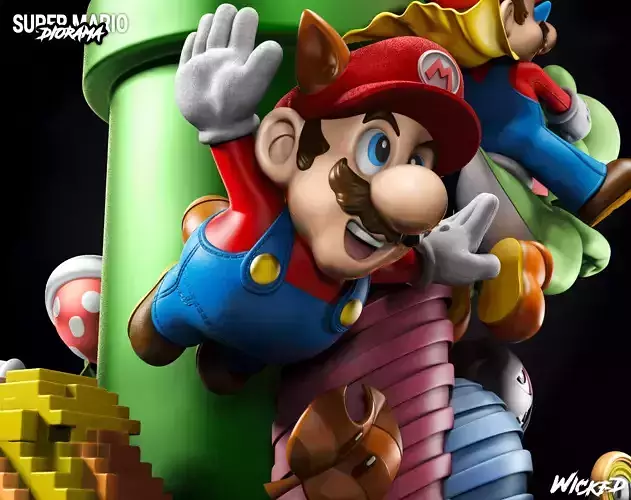 Wicked Video Game Only Super Mario Bros 3 Sculpture  3D print model