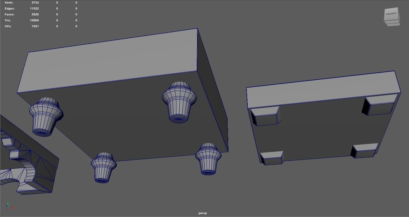 Go - Gameready Chinese boardgame models - 4 sizes  Low-poly 3D model_12