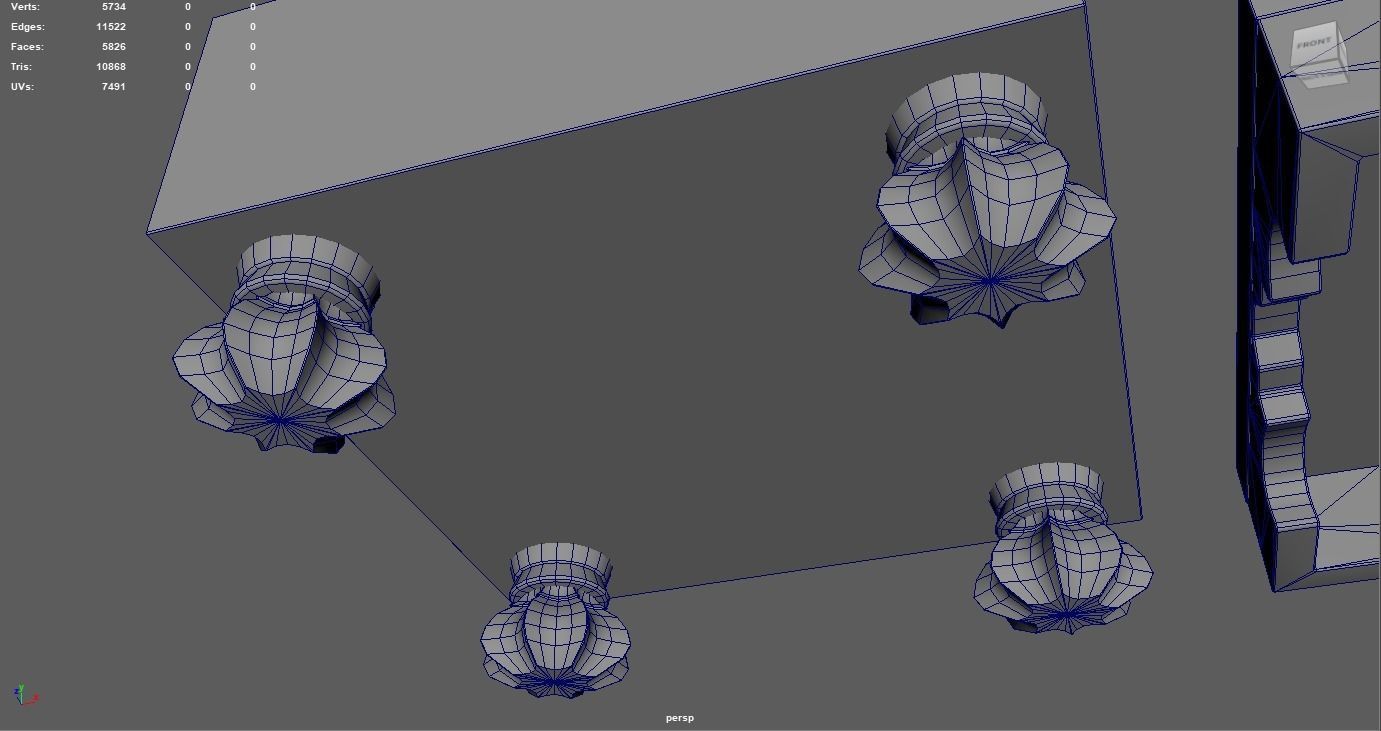Go - Gameready Chinese boardgame models - 4 sizes  Low-poly 3D model_9