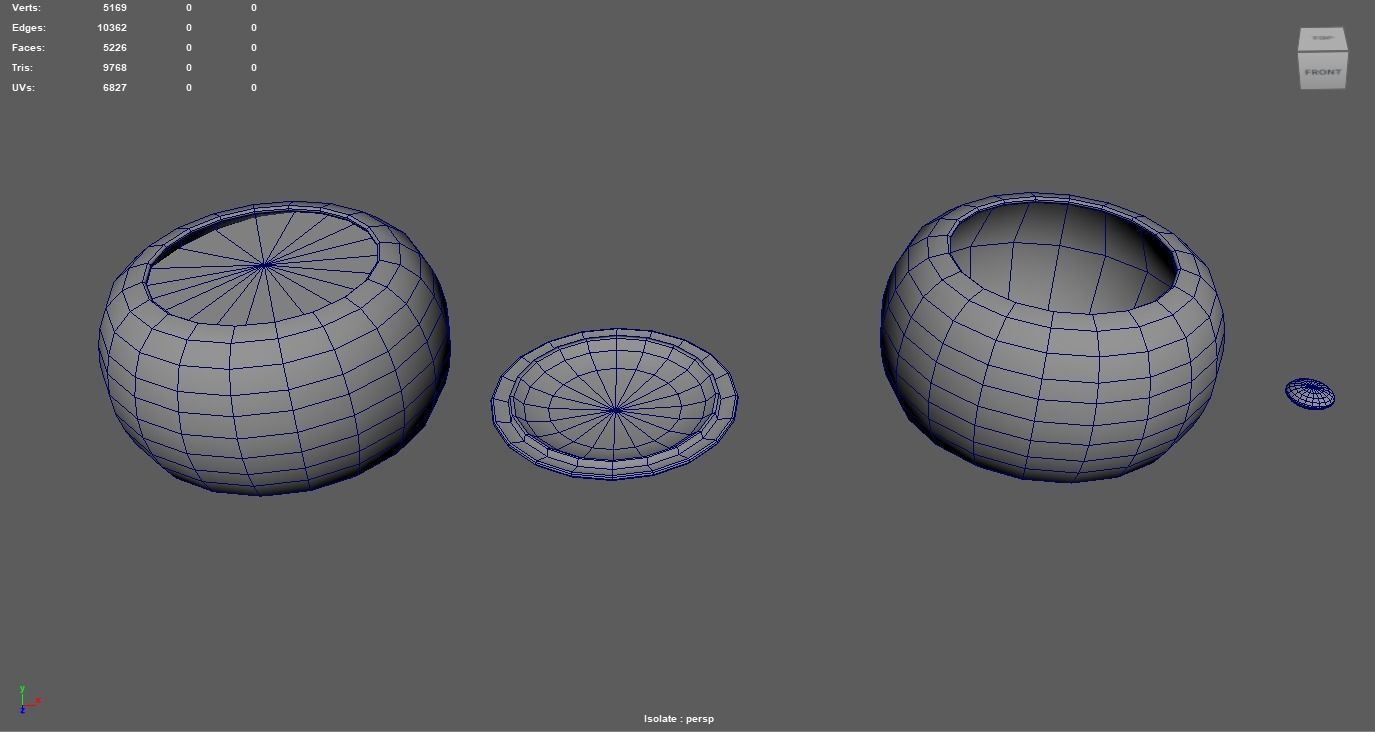 Go - Gameready Chinese boardgame models - 4 sizes  Low-poly 3D model_13